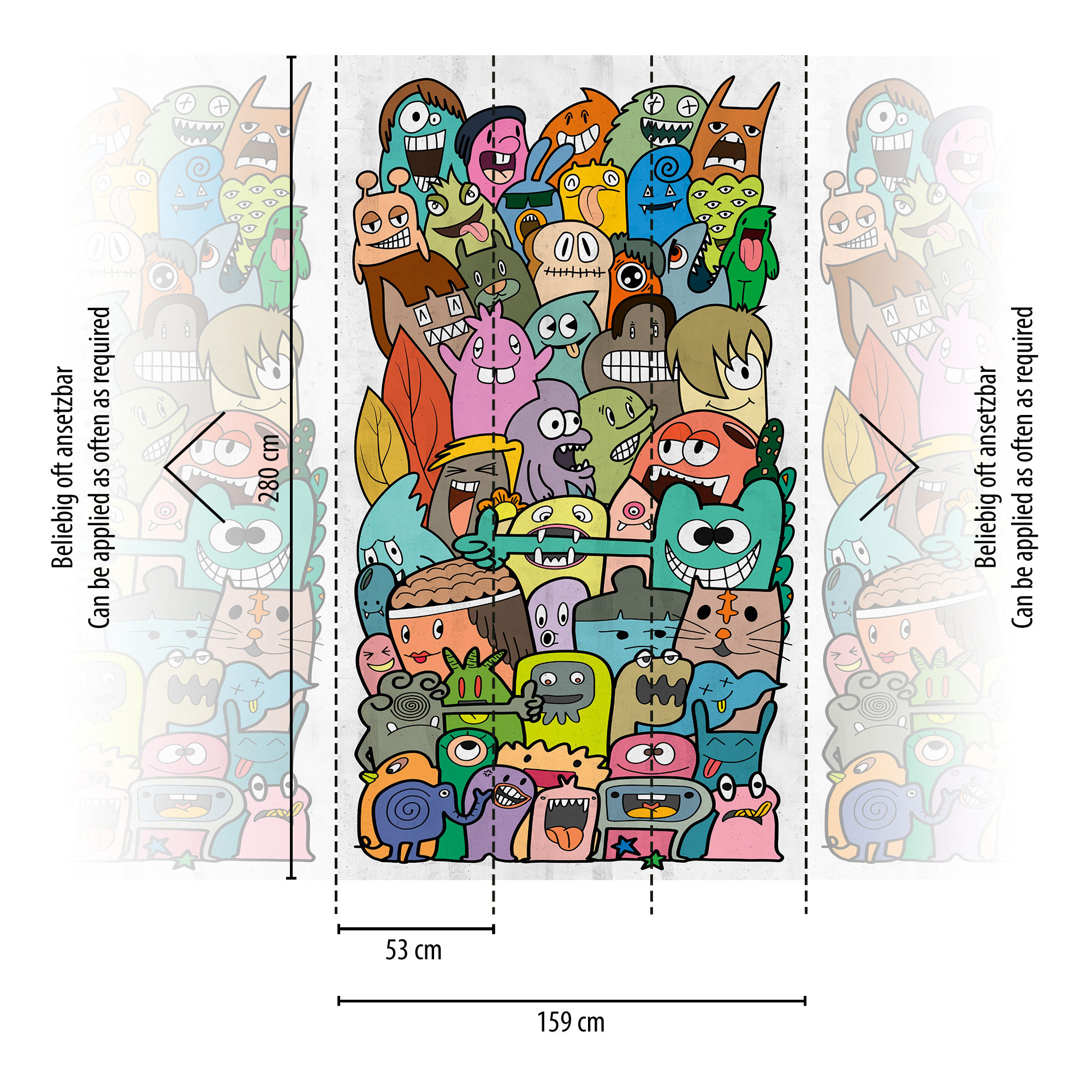 Livingwalls Vliestapete The Wall 3 Comic 398271