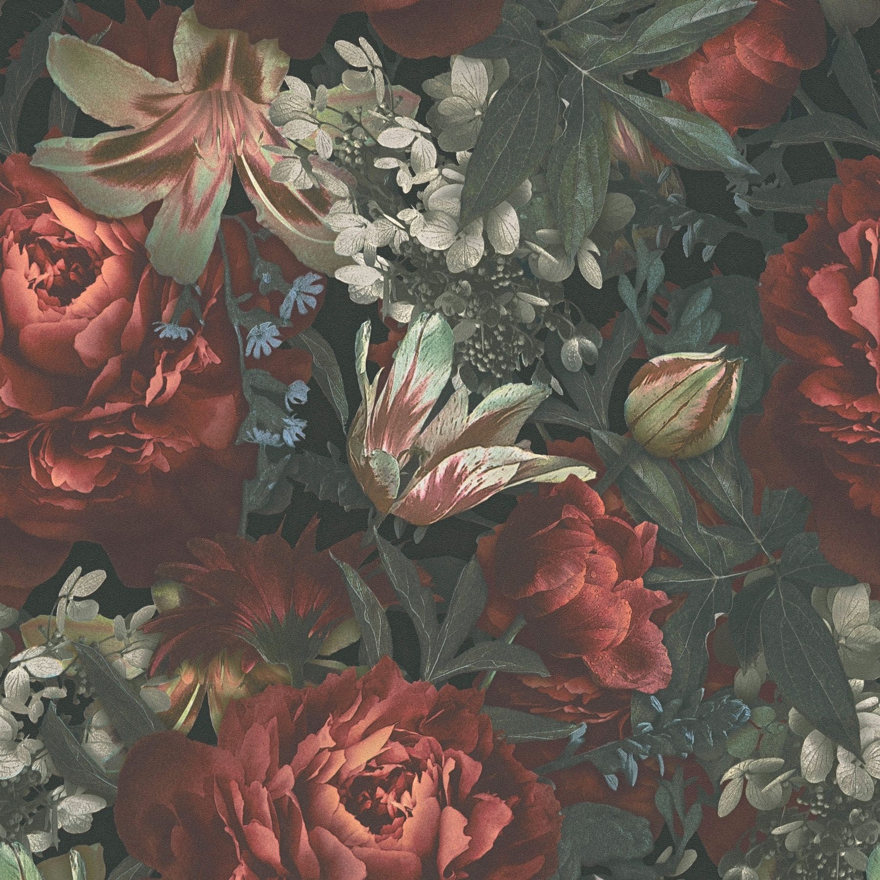 AS Vliestapete PintWalls Florale Tapete Rot 385091