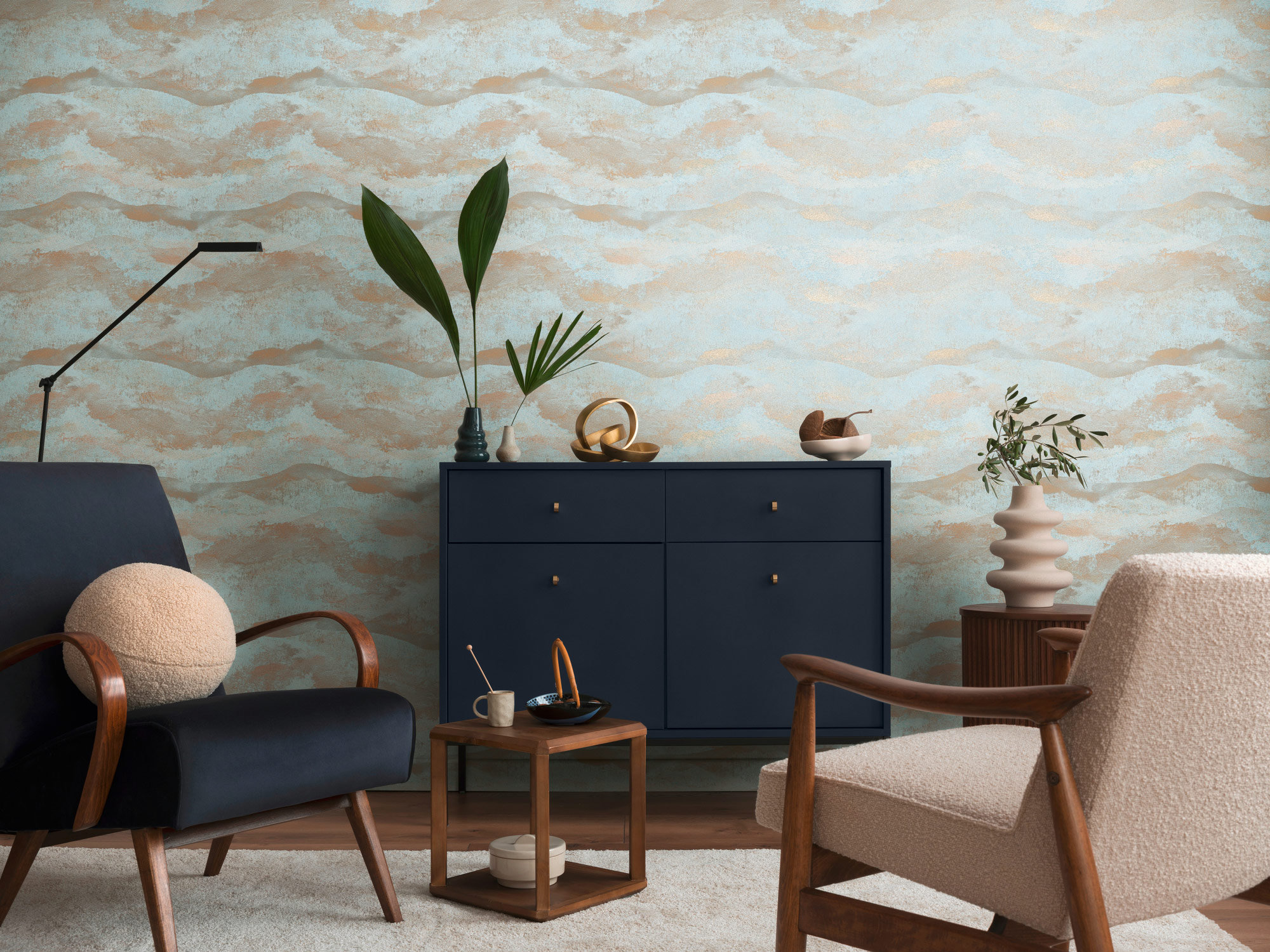 AS Vliestapete MS Hot Spots Abstrakt Hellblau 786565