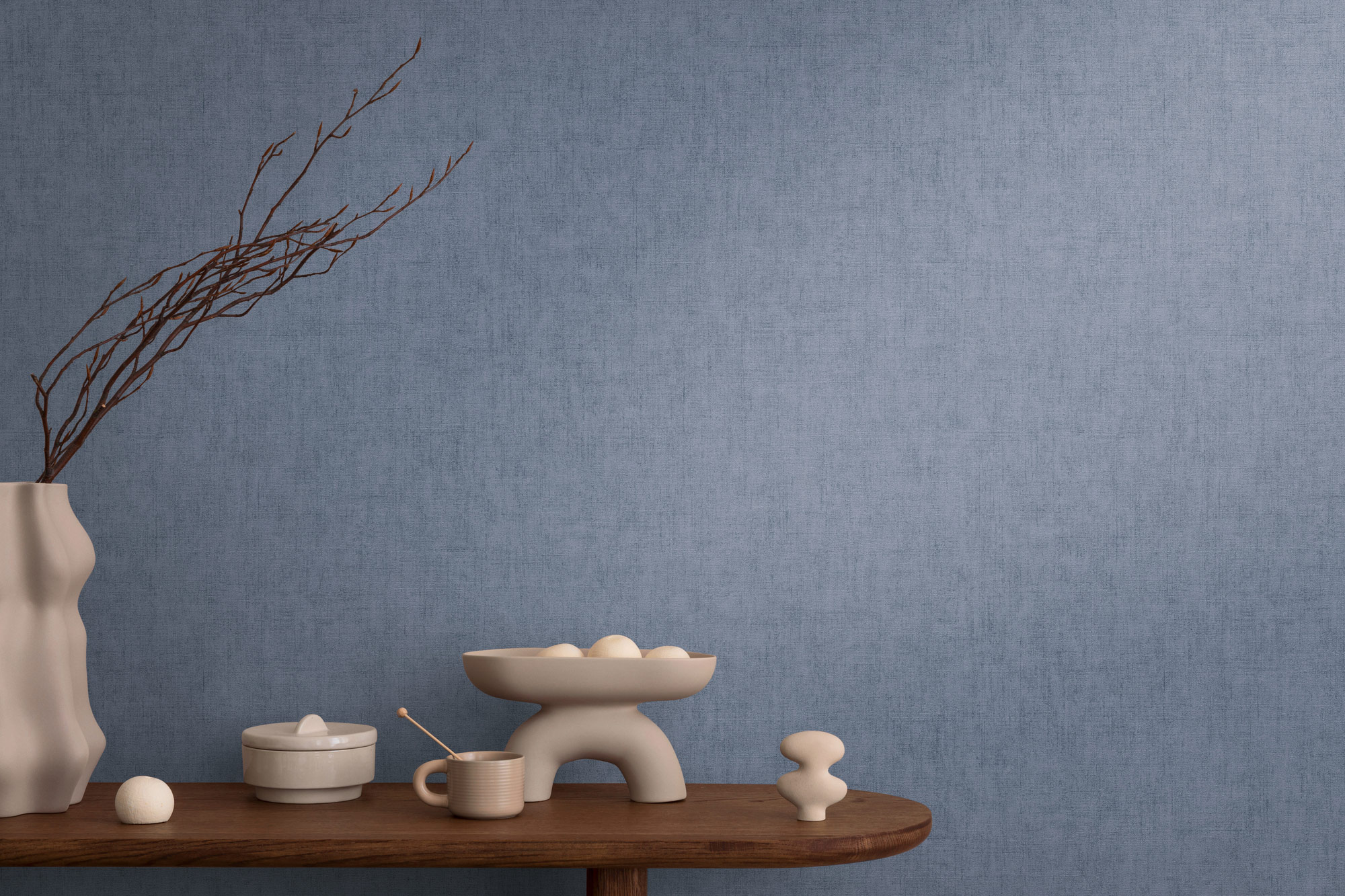 AS Vliestapete CosmoLiving Uni Blau 791102