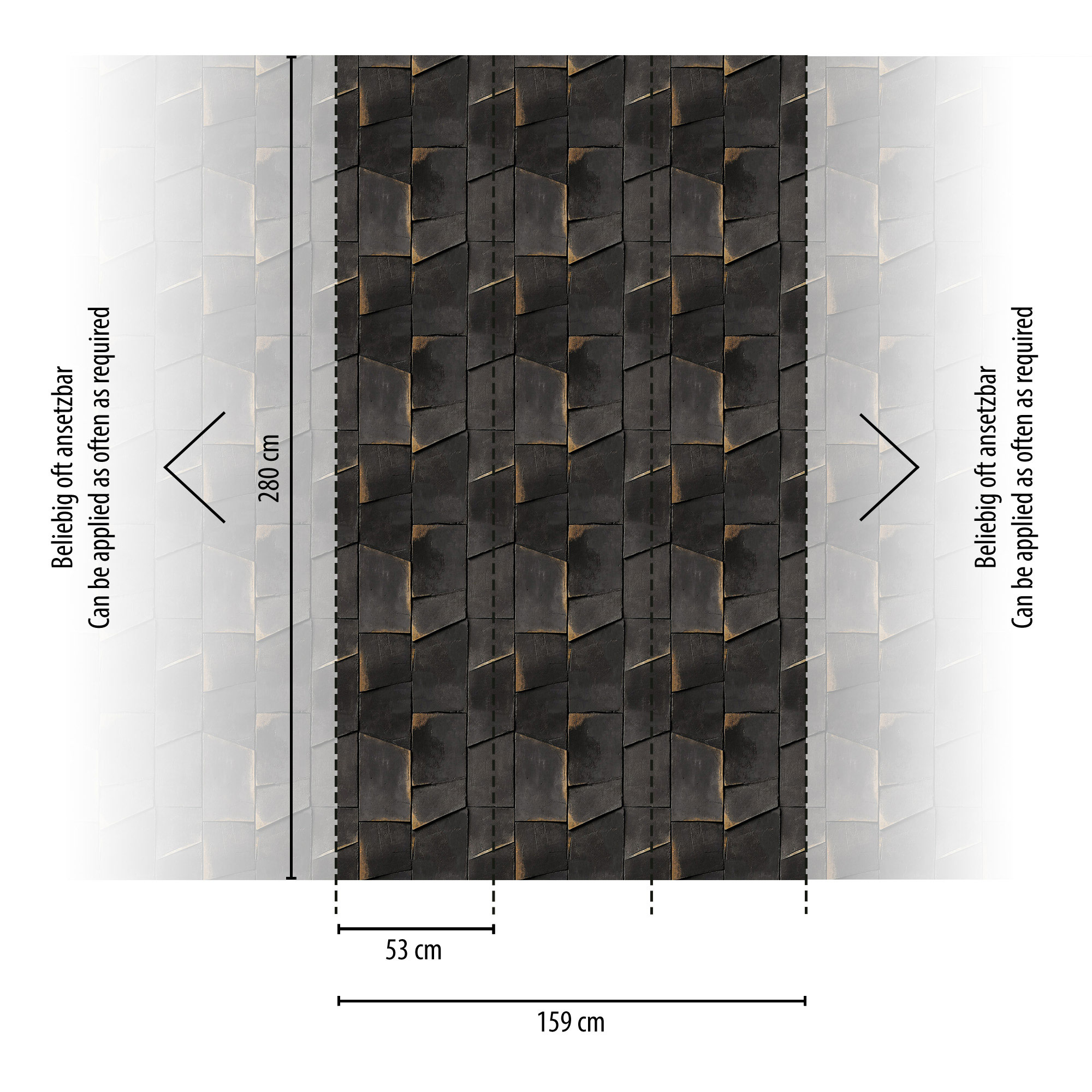 AS Fototapete The Wall 4 3D Optik Grau 792245