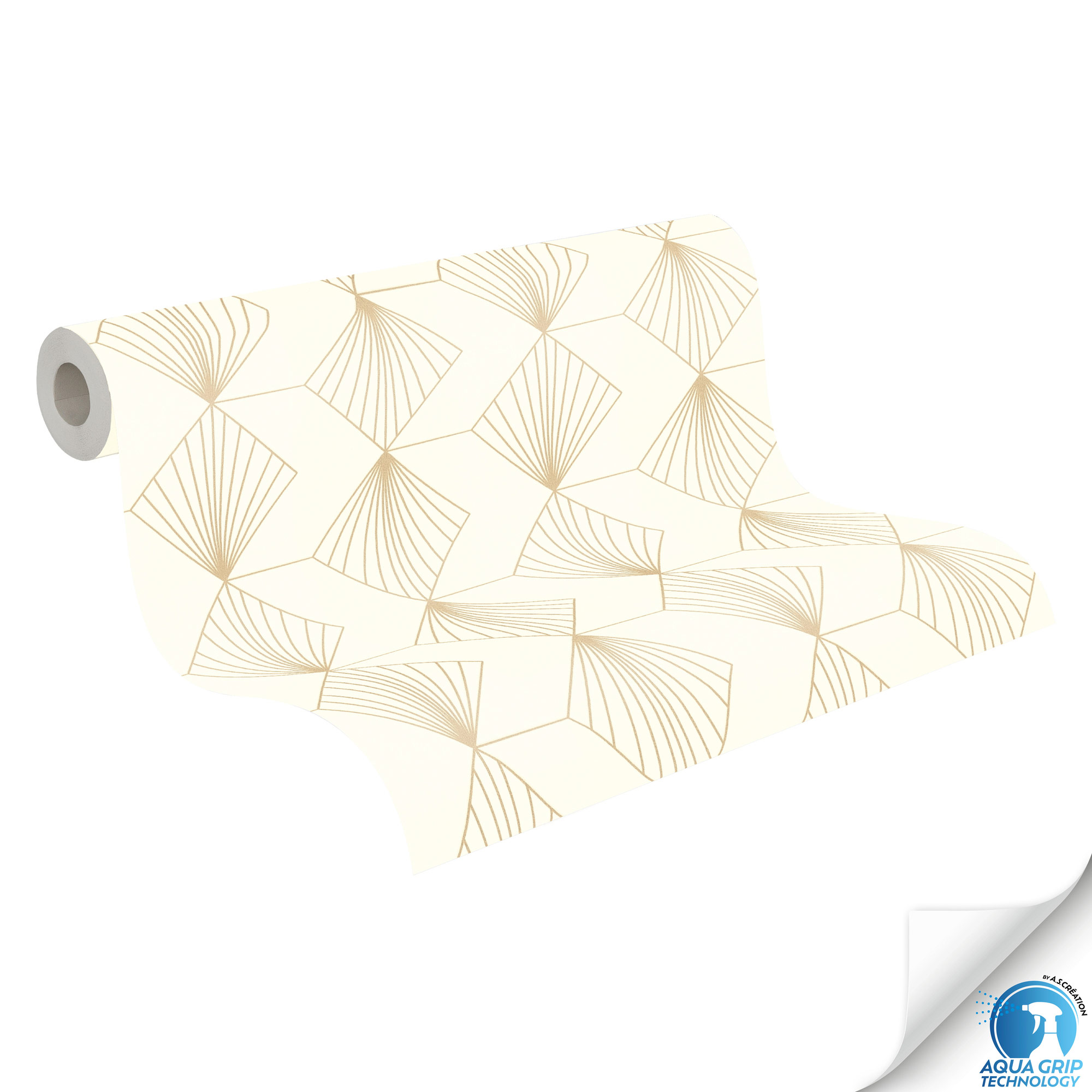 AS Vliestapete WOW Designdrop Art Deco Tapete Creme 784941