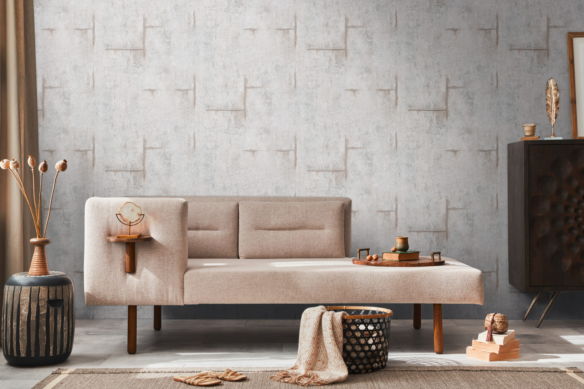 AS Vliestapete CosmoLiving Betonoptik Grau 790852