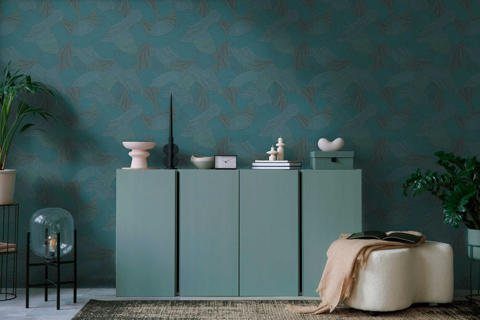 AS Vliestapete French Affair Struktur Blau 399353