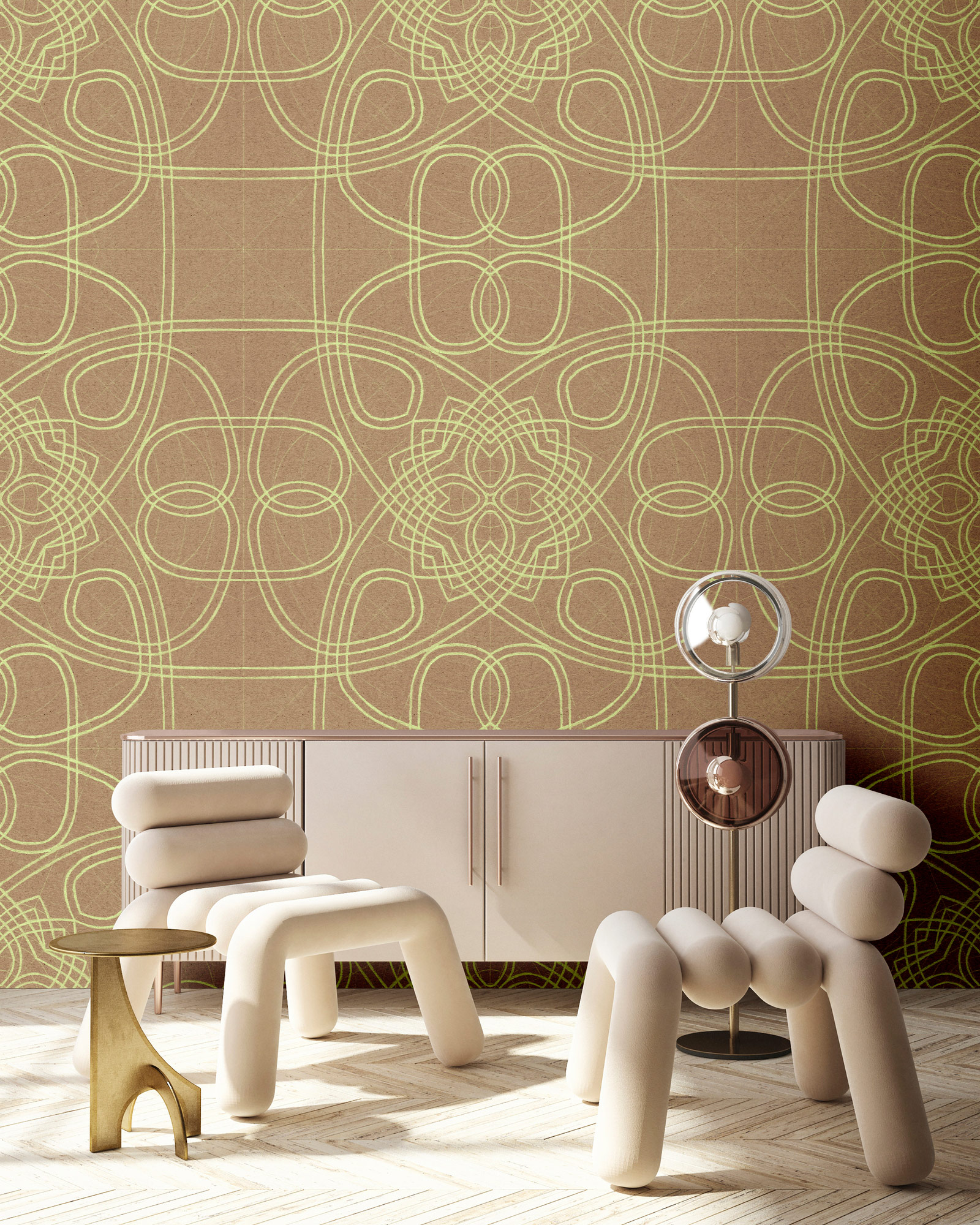 AS Fototapete Walls by Patel 5 Linien Braun DD134477