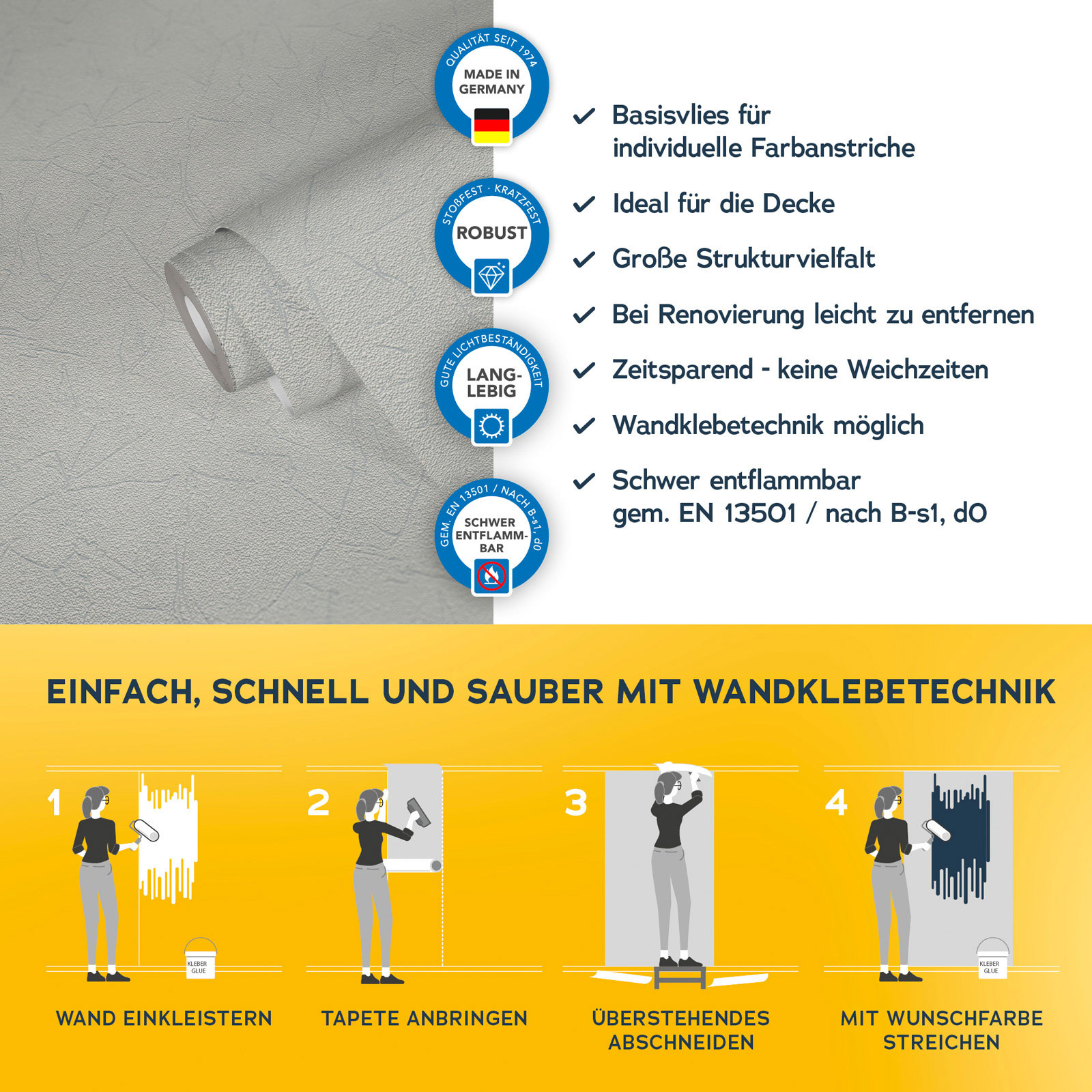 AS Vliestapete Meistervlies 8 überstreichbar 587114