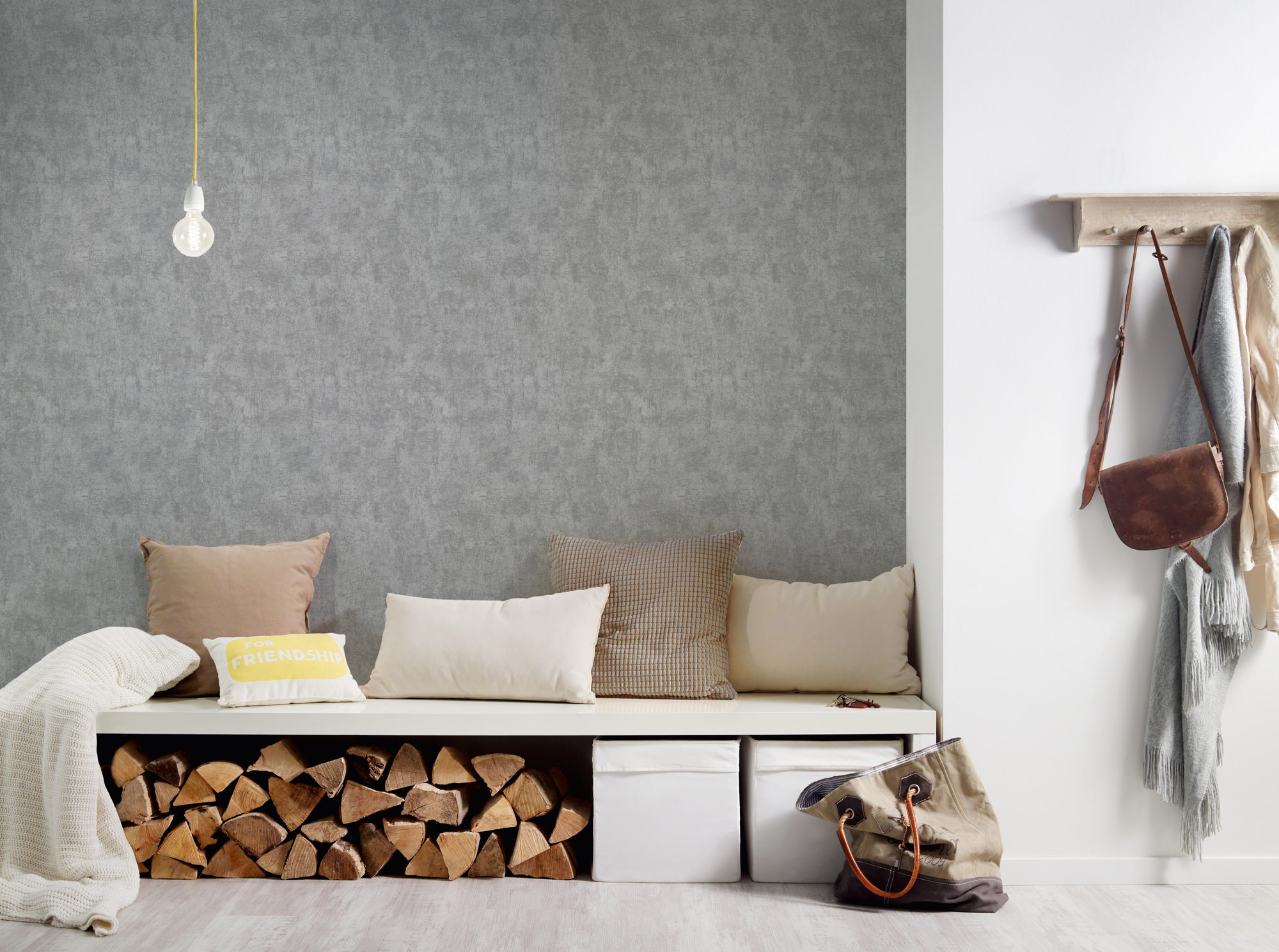 AS Vliestapete Beton Betonoptik Grau 224019