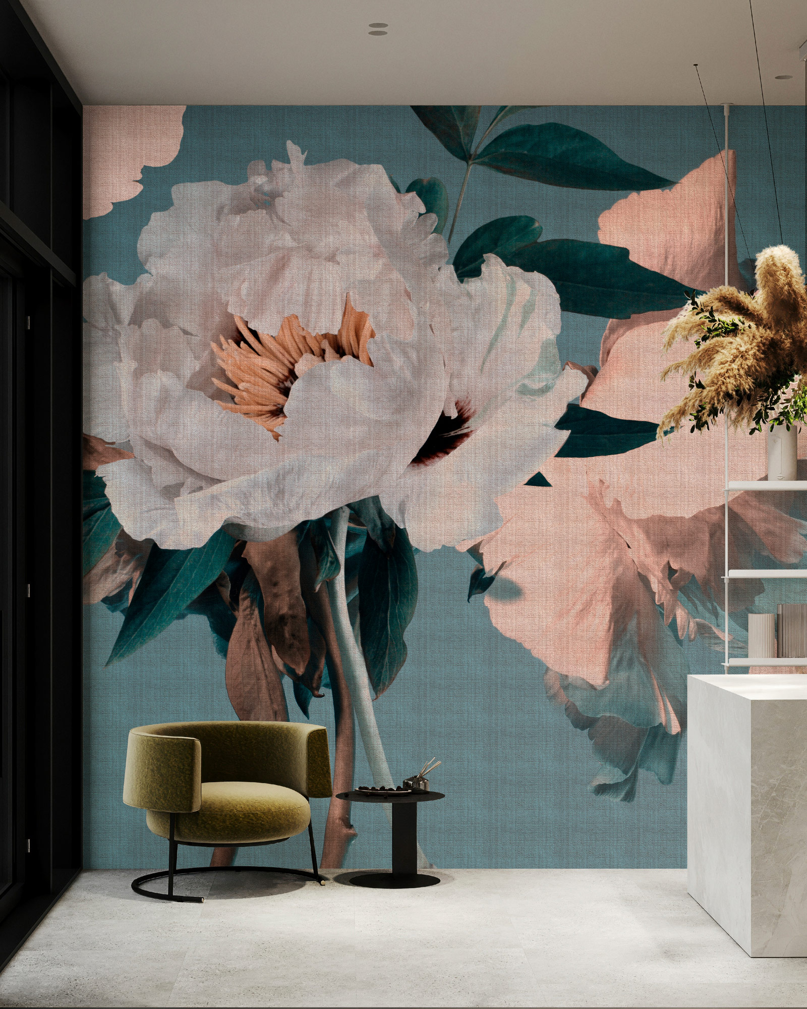 AS Fototapete Walls by Patel 5 Blumen Petrol DD134525