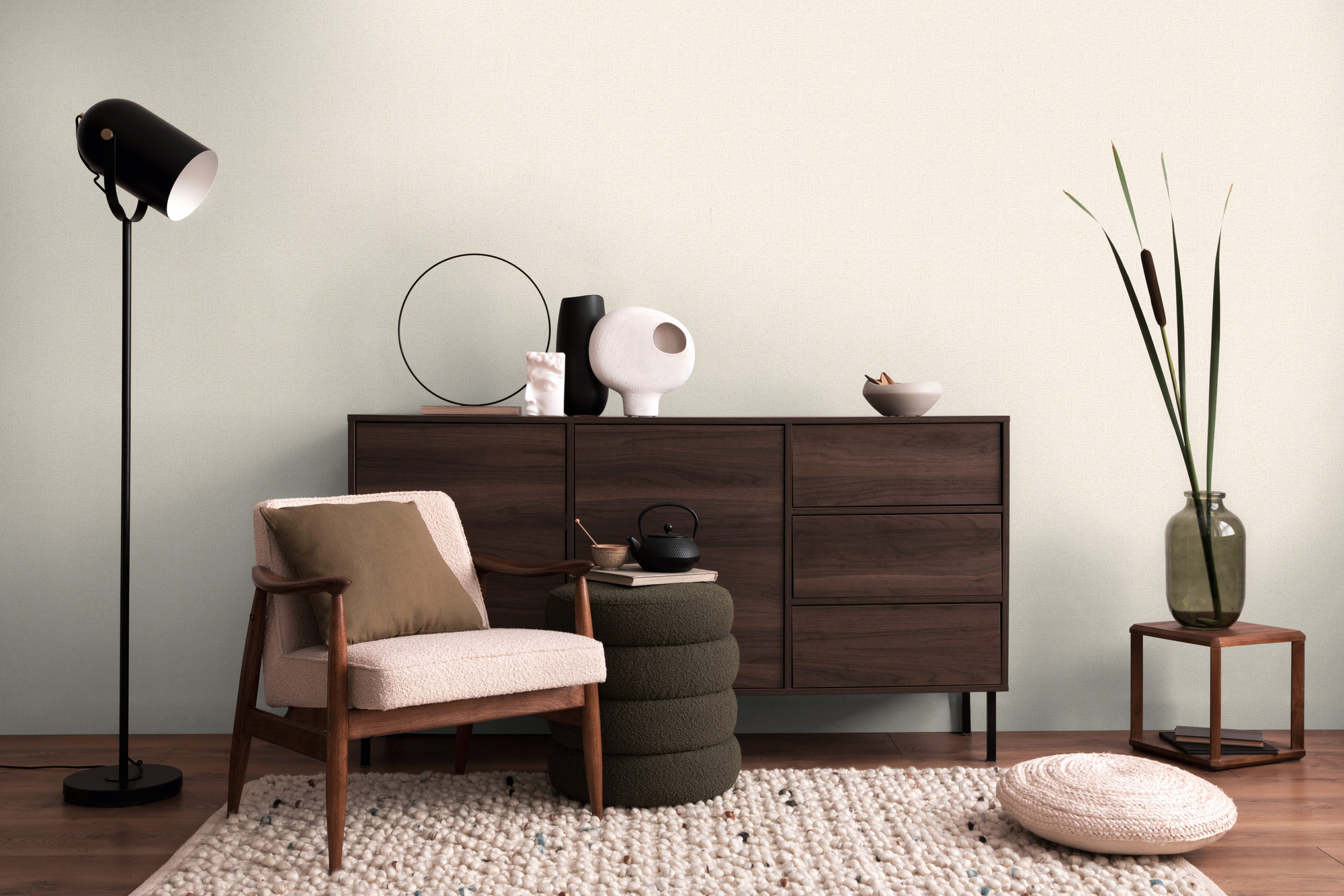 AS Vliestapete CosmoLiving Uni Weiß 790652