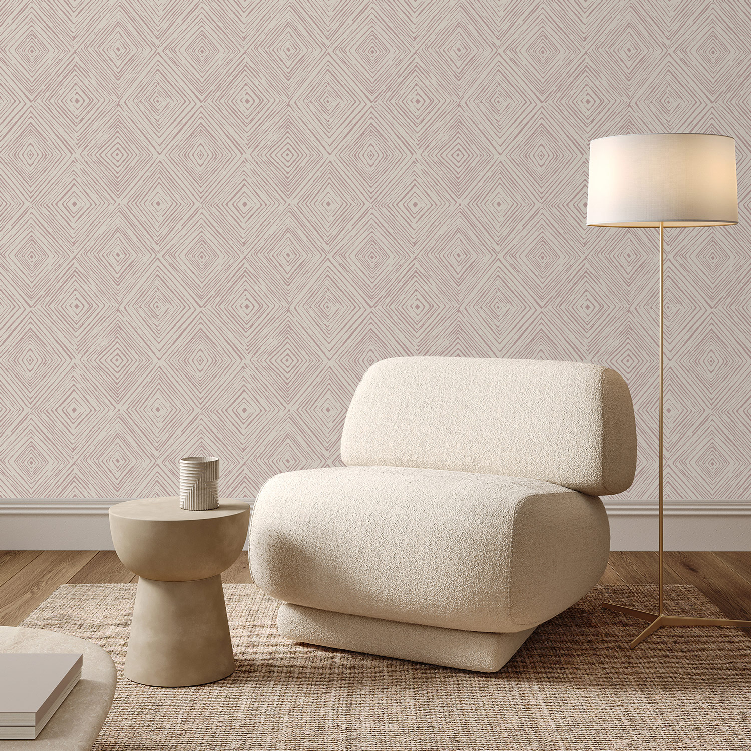 Hohenberger Vliestapete Chalk Diamand Rose 65512