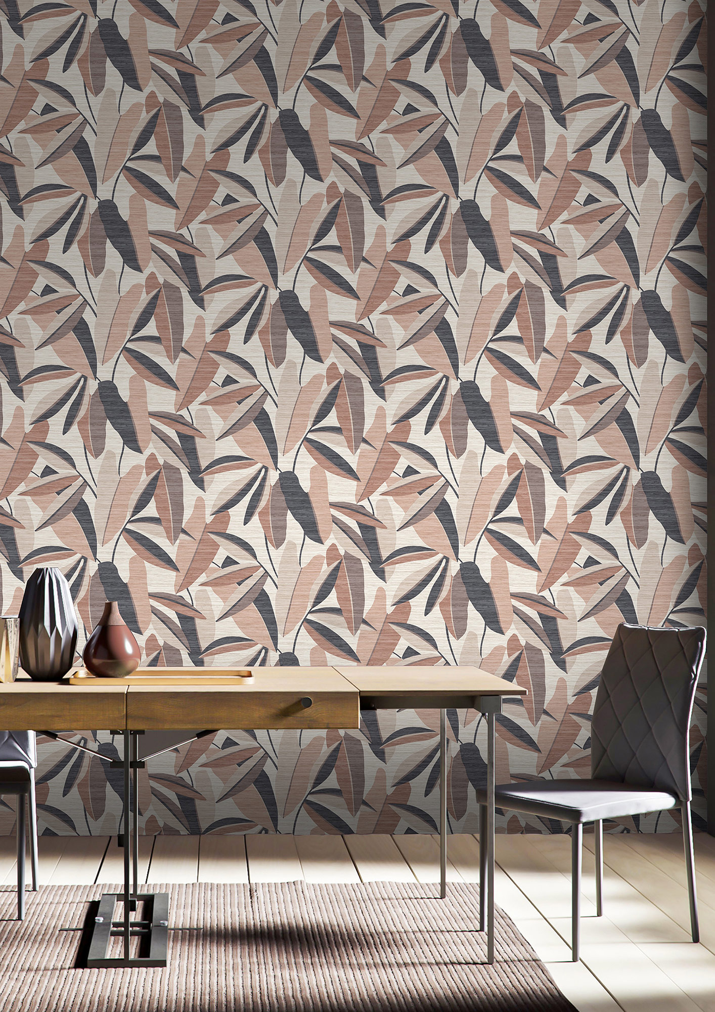 Rasch Vliestapete Symphony Orange-Orange dunkel 866353