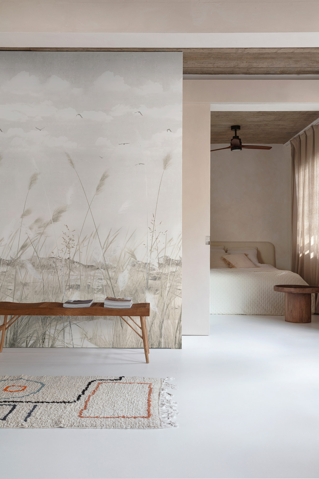 Grandeco Wandbild Eine Rolle ein Motiv 2 Schilf 202701