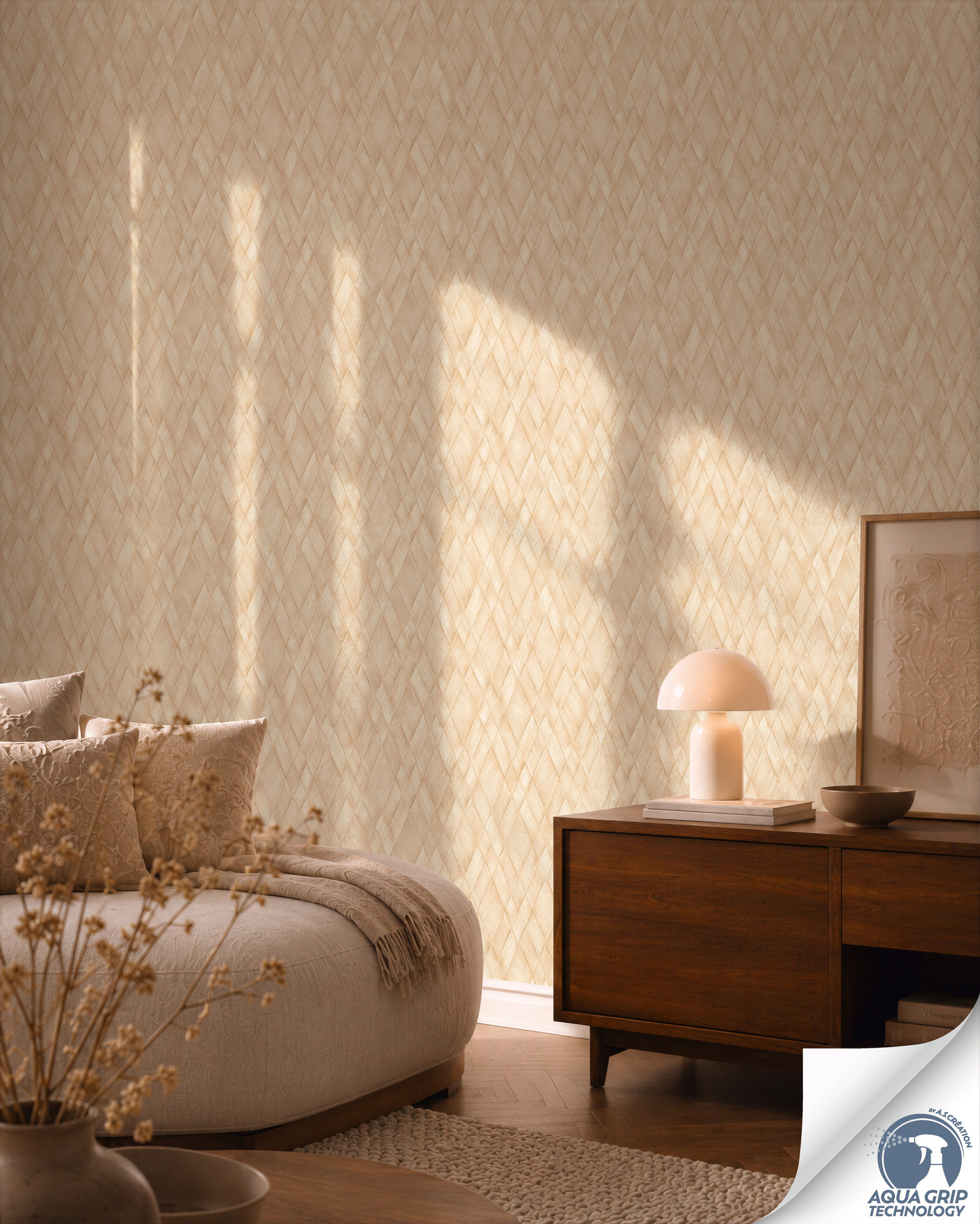 AS Vliestapete Cosiness Designdrop 2 3D-Optik Beige 793133