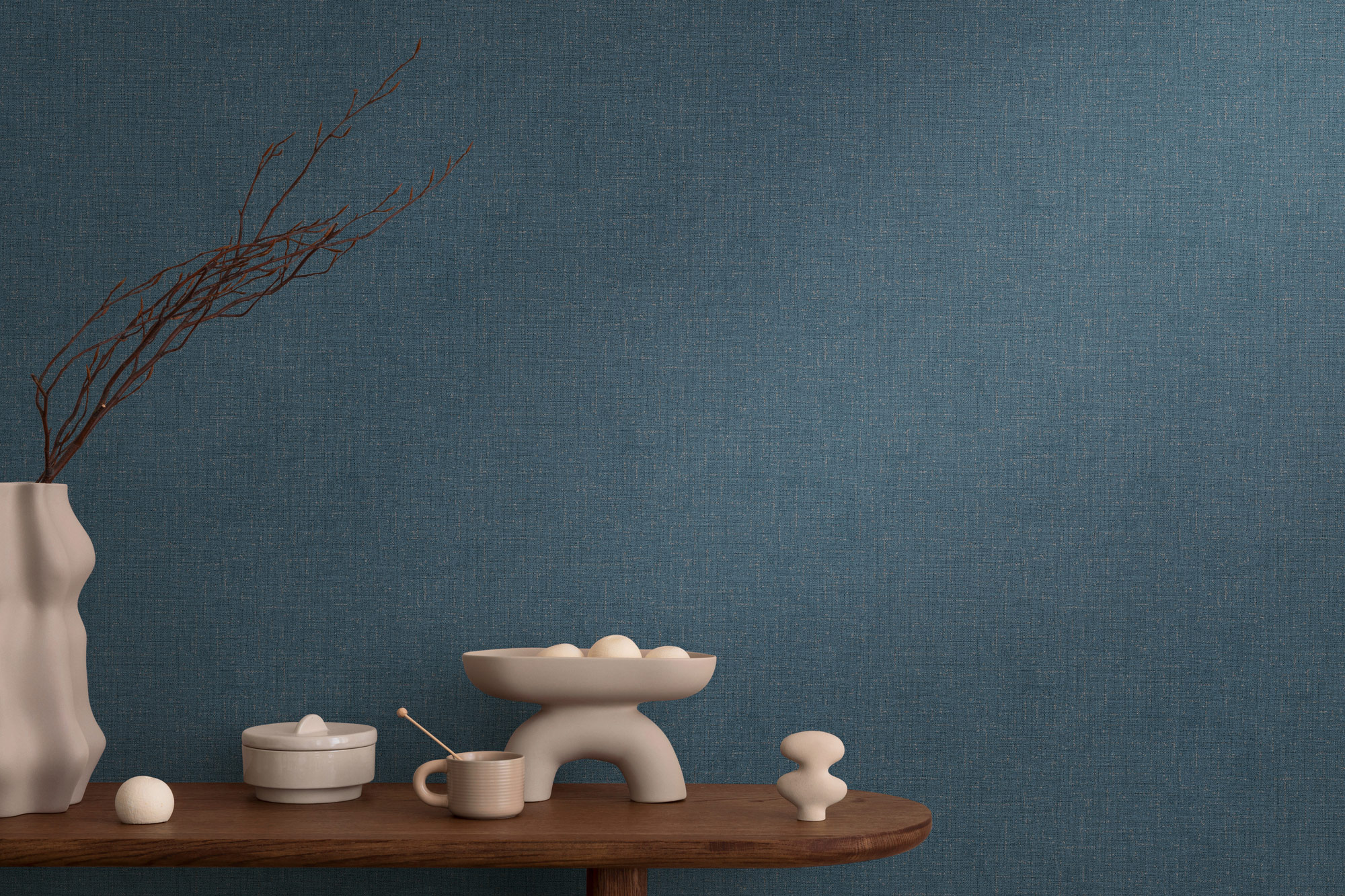 AS Vliestapete CosmoLiving Uni Blau 790674