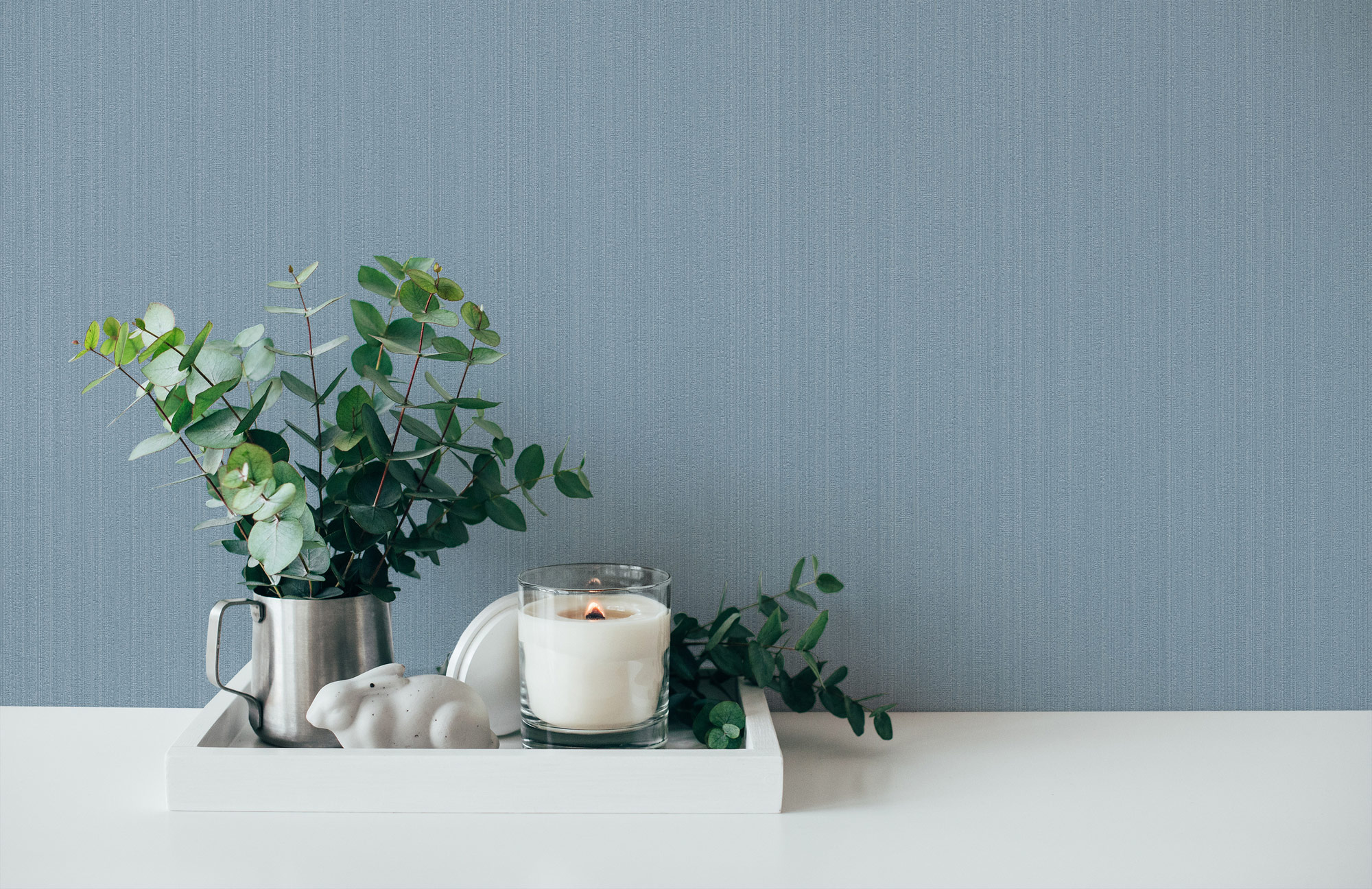 AS Vliestapete The BOS hellblau Unitapete 380987