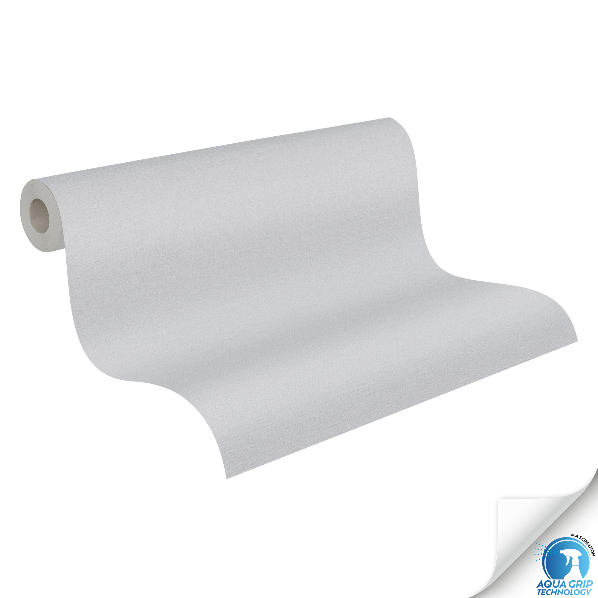 AS Vliestapete WOW Designdrop Unitapete Hellgrau 784992