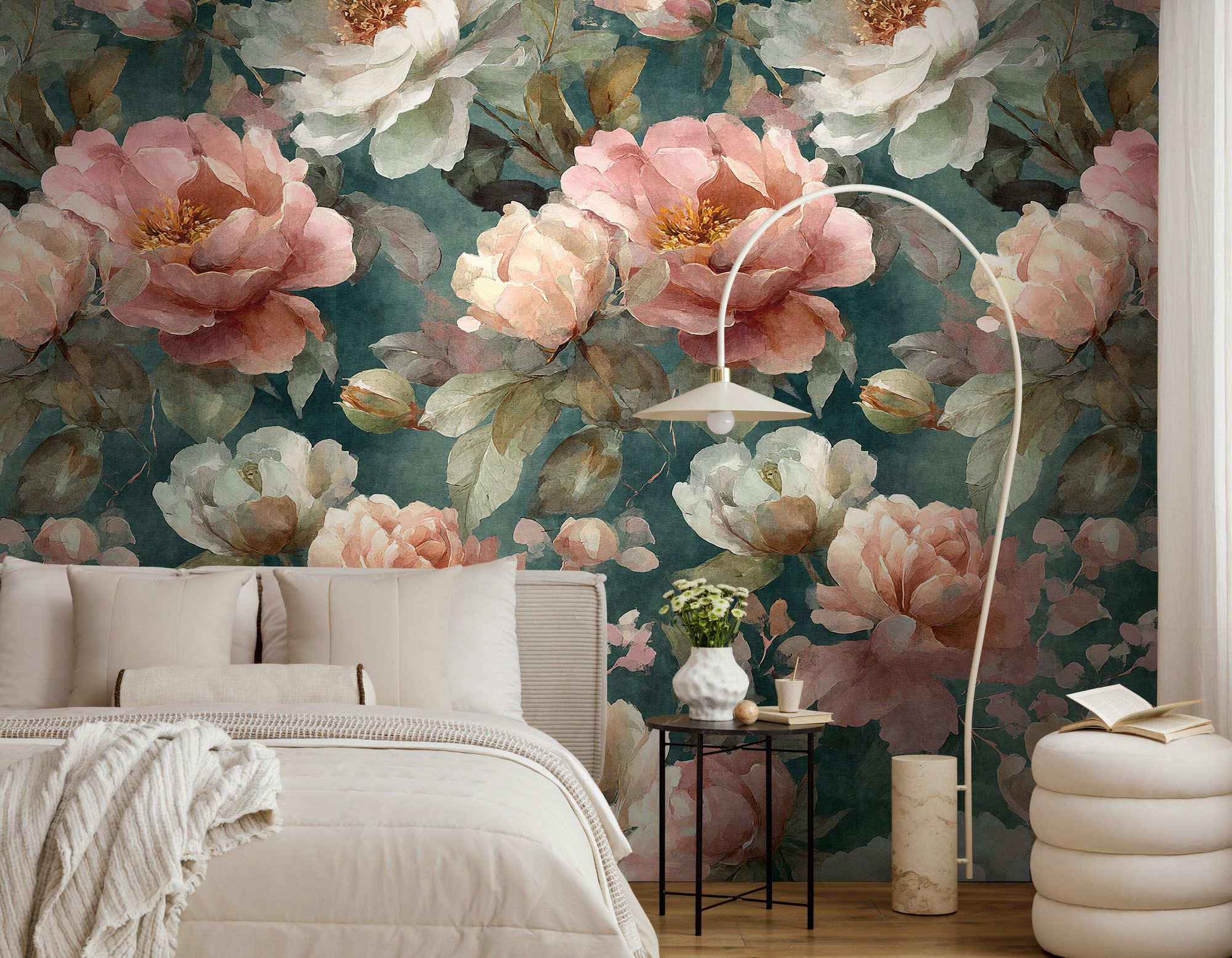 AS Fototapete The Wall 4 Blüten Rosa 792488