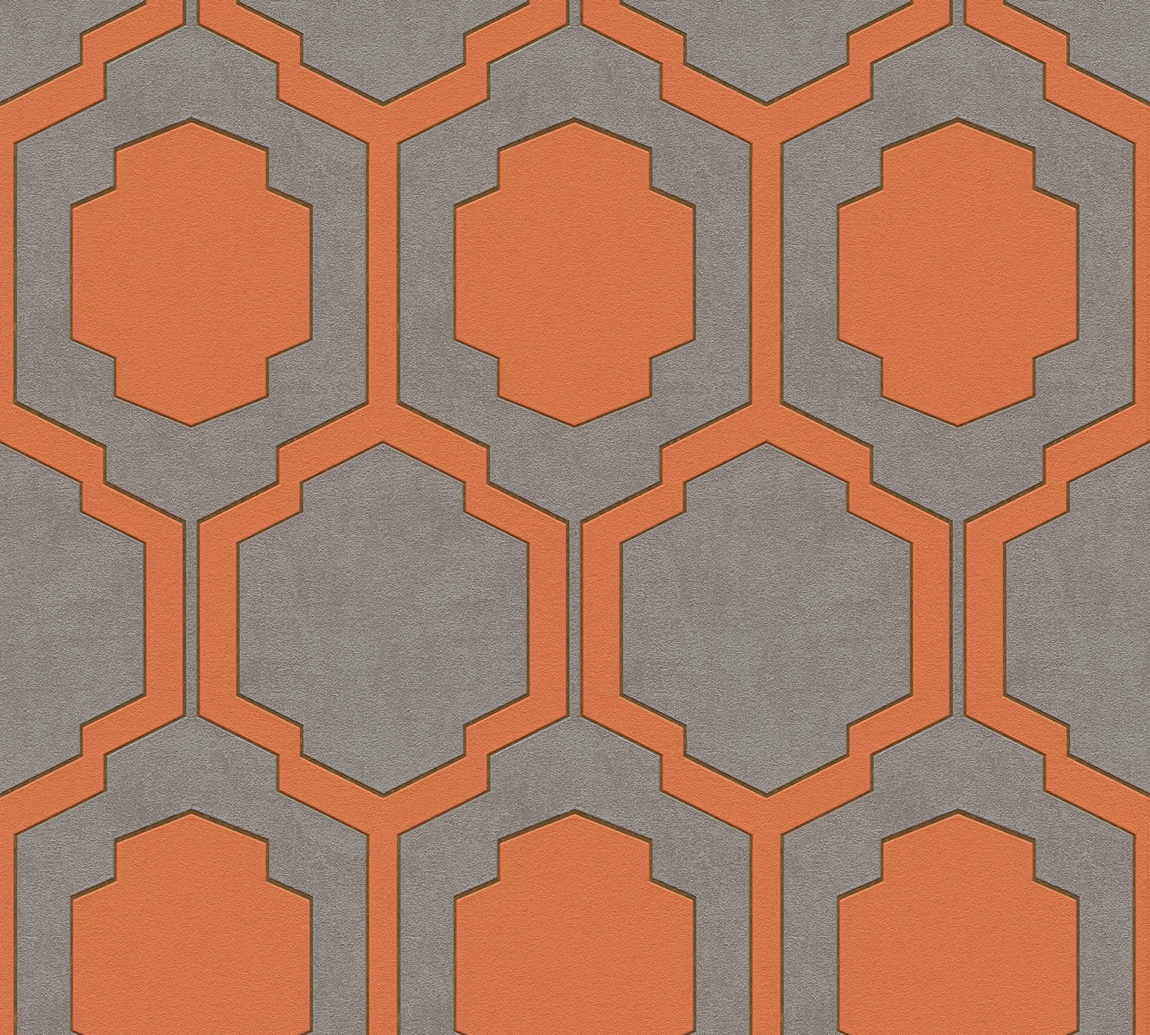AS Création Vliestapete Pop Style grau orange 374793