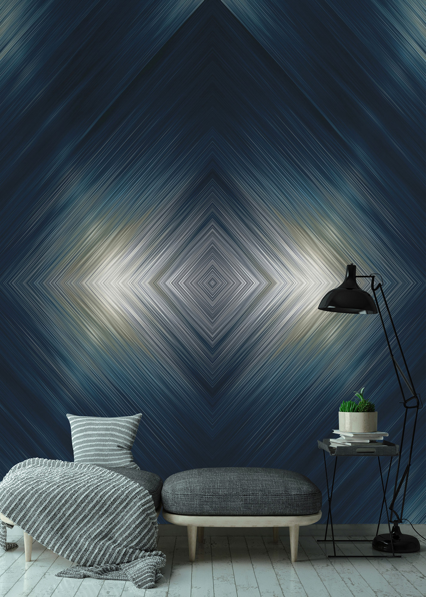 Erismann Fototapete GMK Art Edition Lightning blau 224915