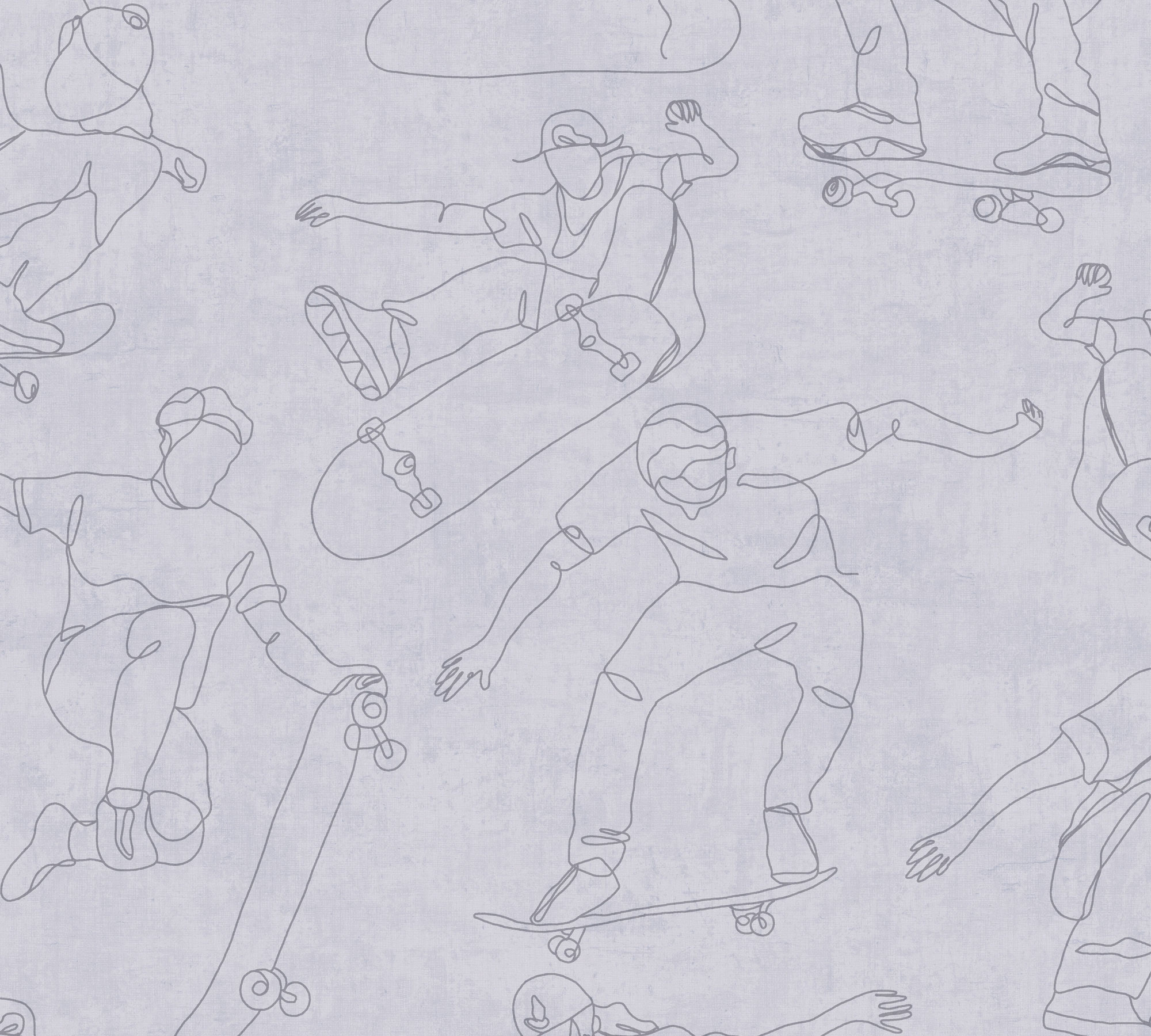 AS Vliestapete Lilly & Luis Skater Grau 771741