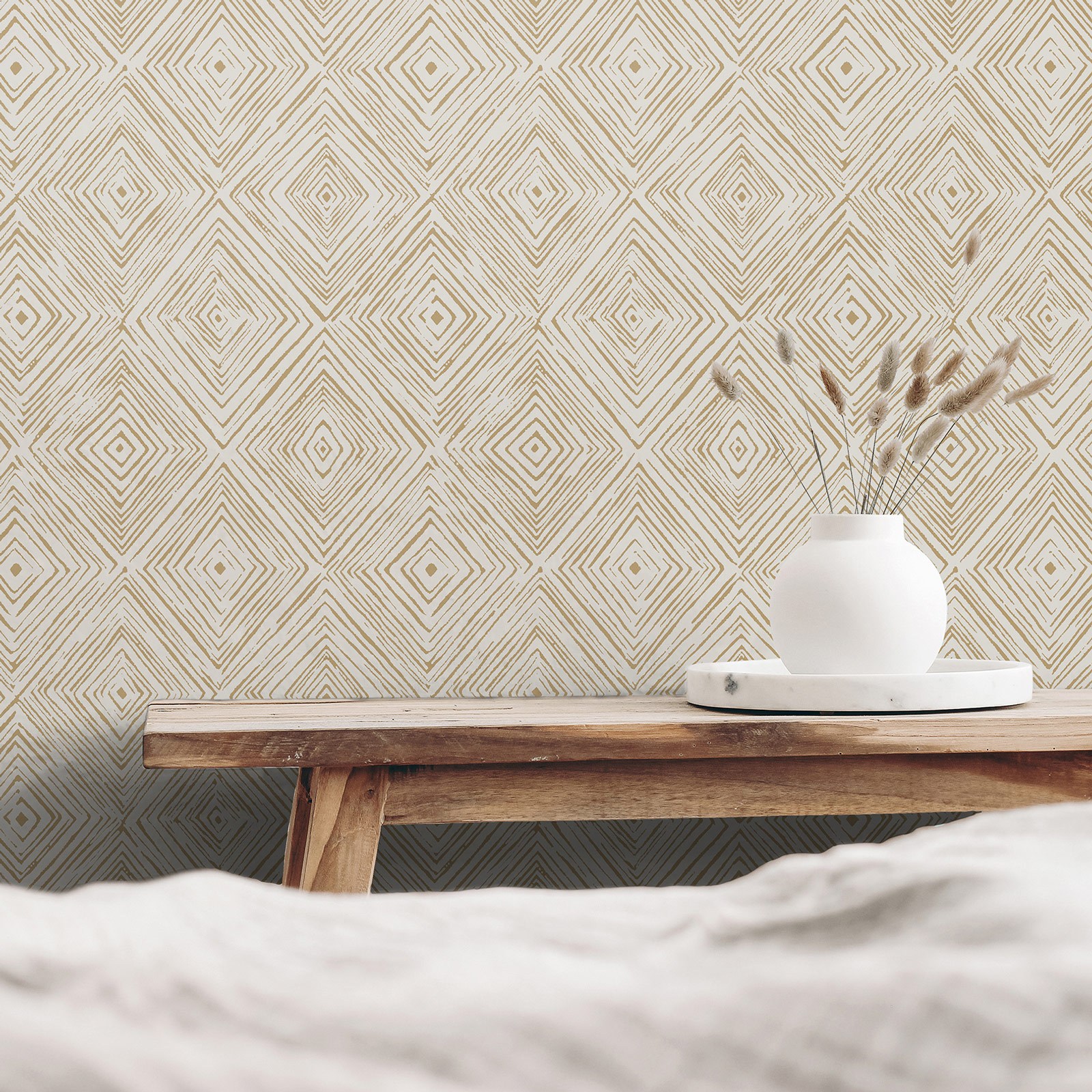 Hohenberger Vliestapete Chalk Diamand Cappuccino 65511