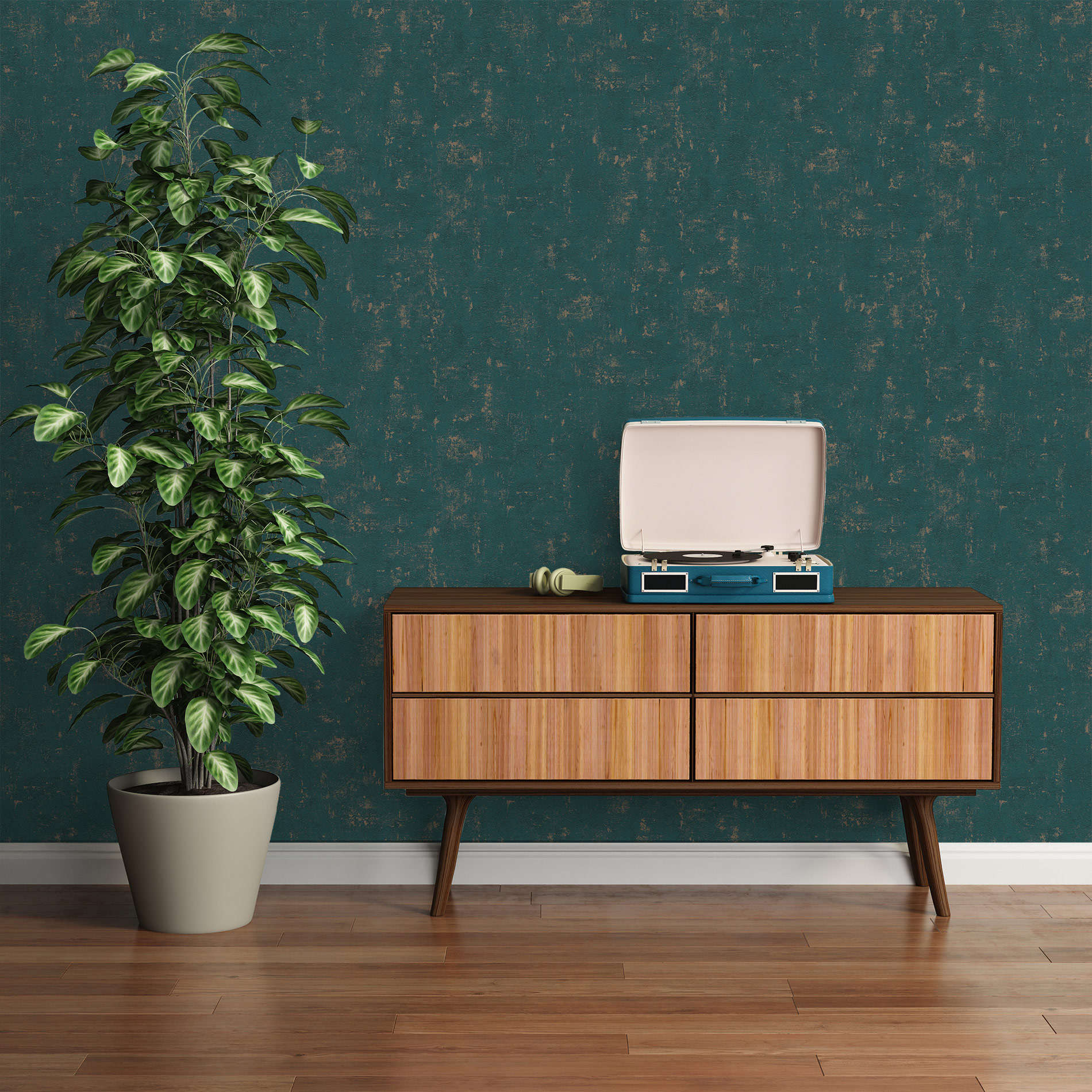 AS Vliestapete Jade 2 Petrol Strukturtapete 395122