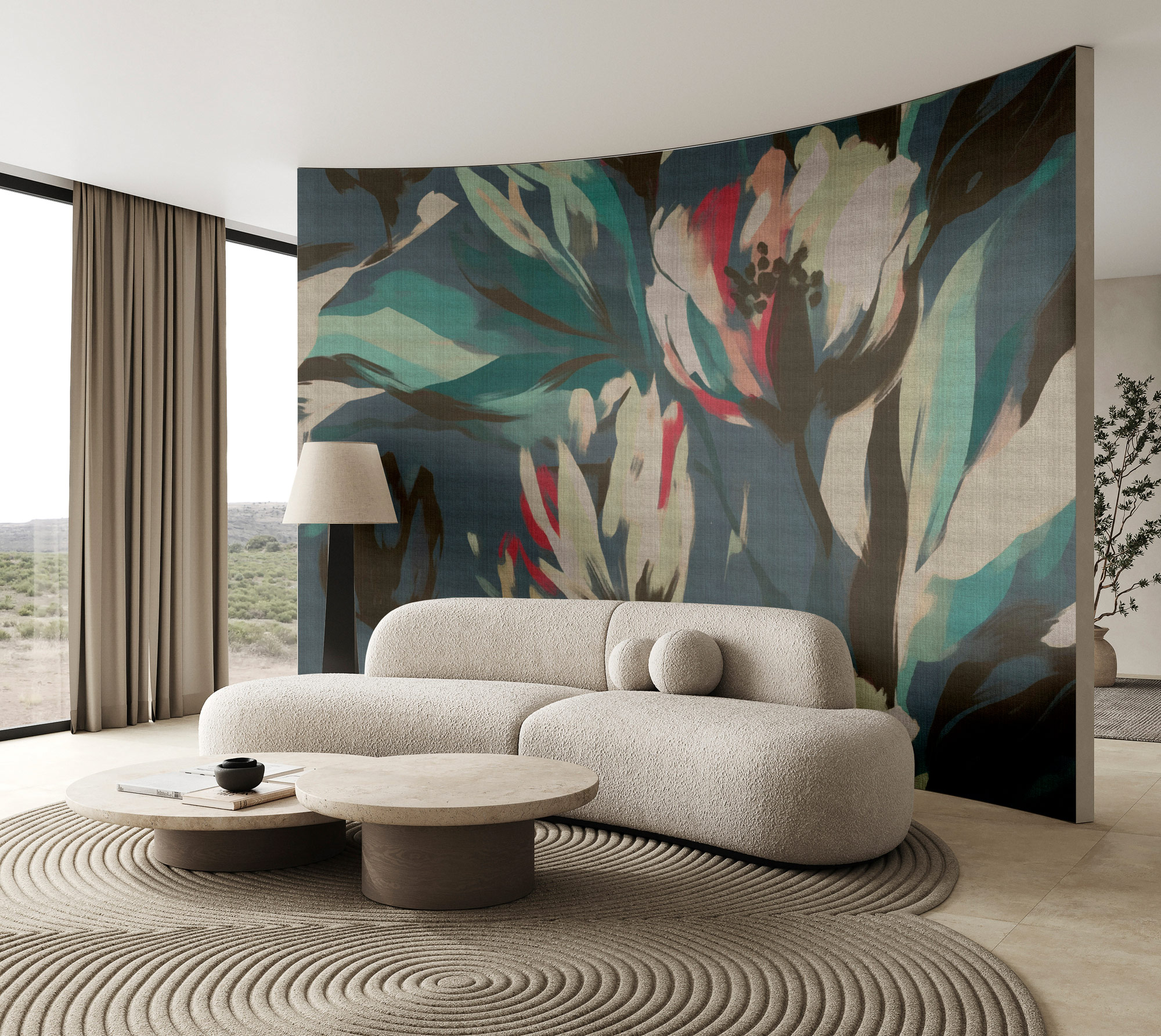 AS Fototapete Walls by Patel 5 Blumen Petrol DD134507