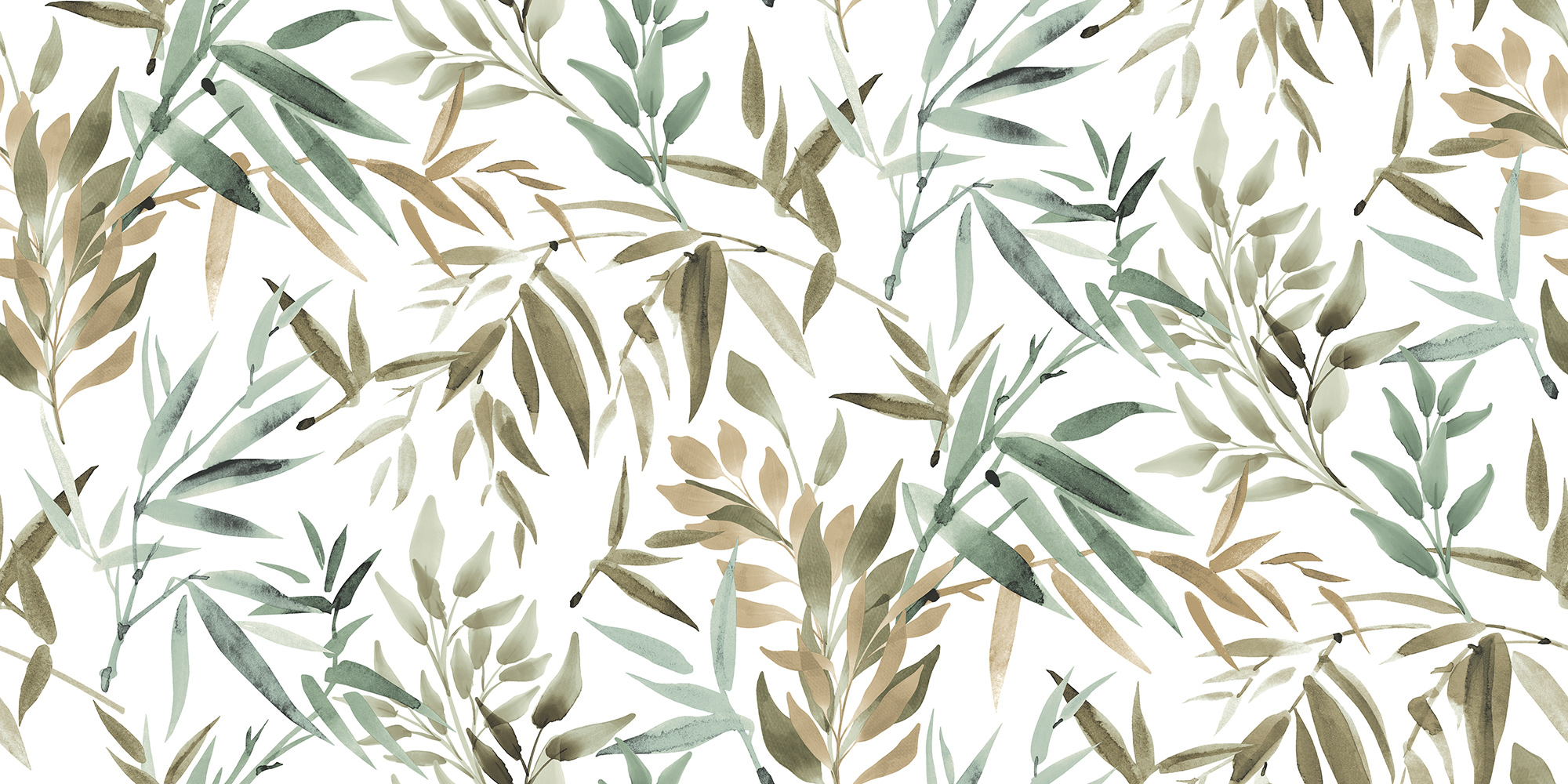 Thomas Vliestapete Meditate grün Blätter RE25193