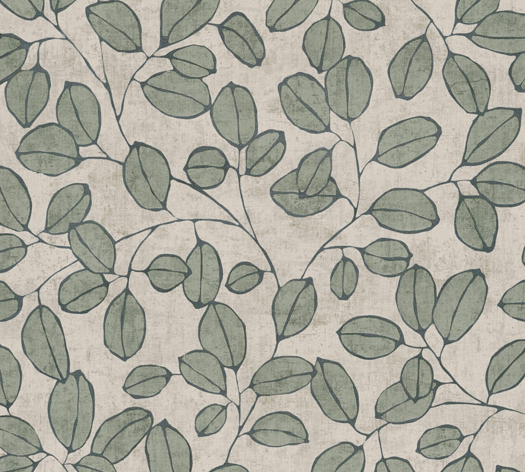 AS Vliestapete Nordic Feeling Blätter Grau 791481