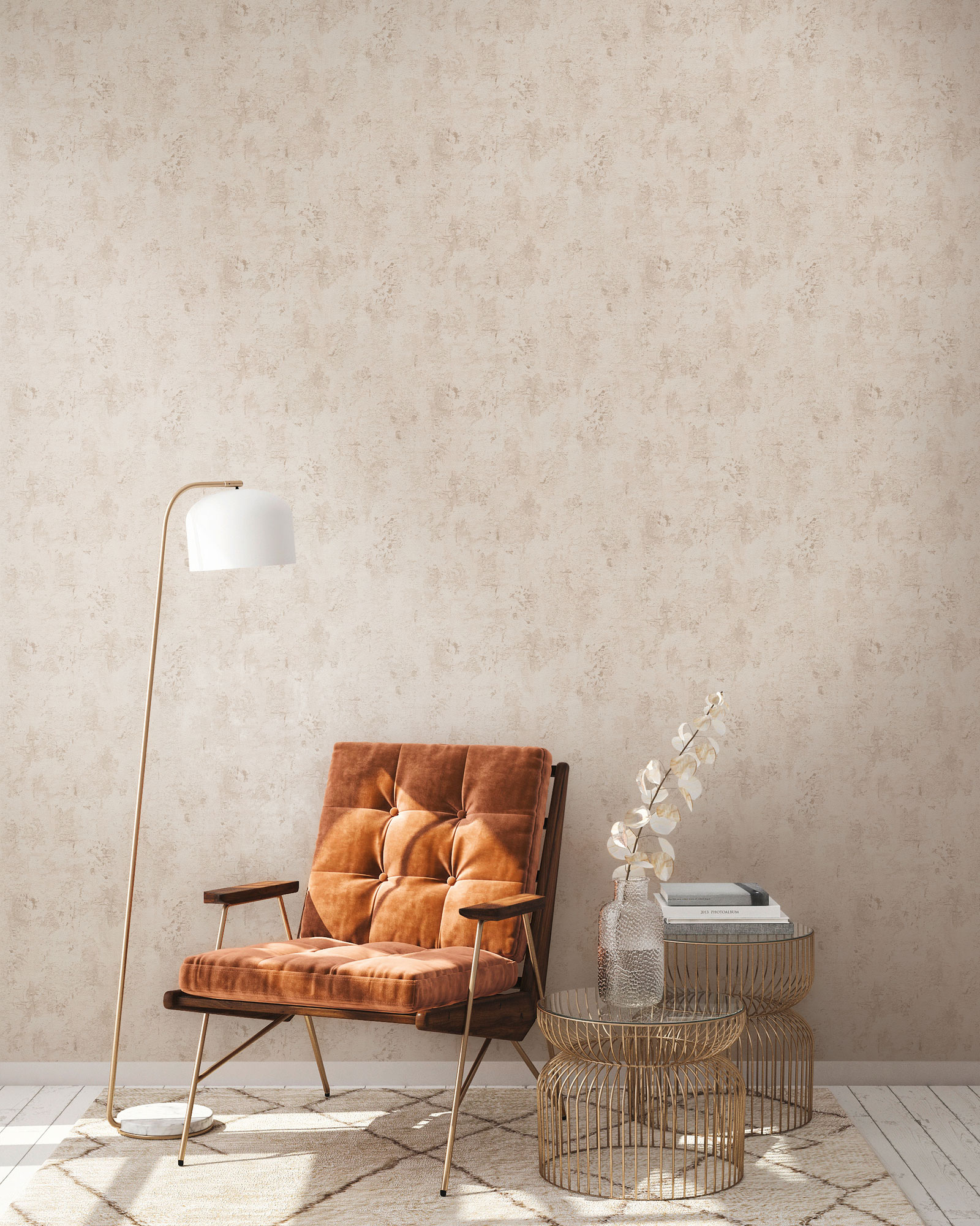 AS Vliestapete The BOS creme Steinoptik 388236