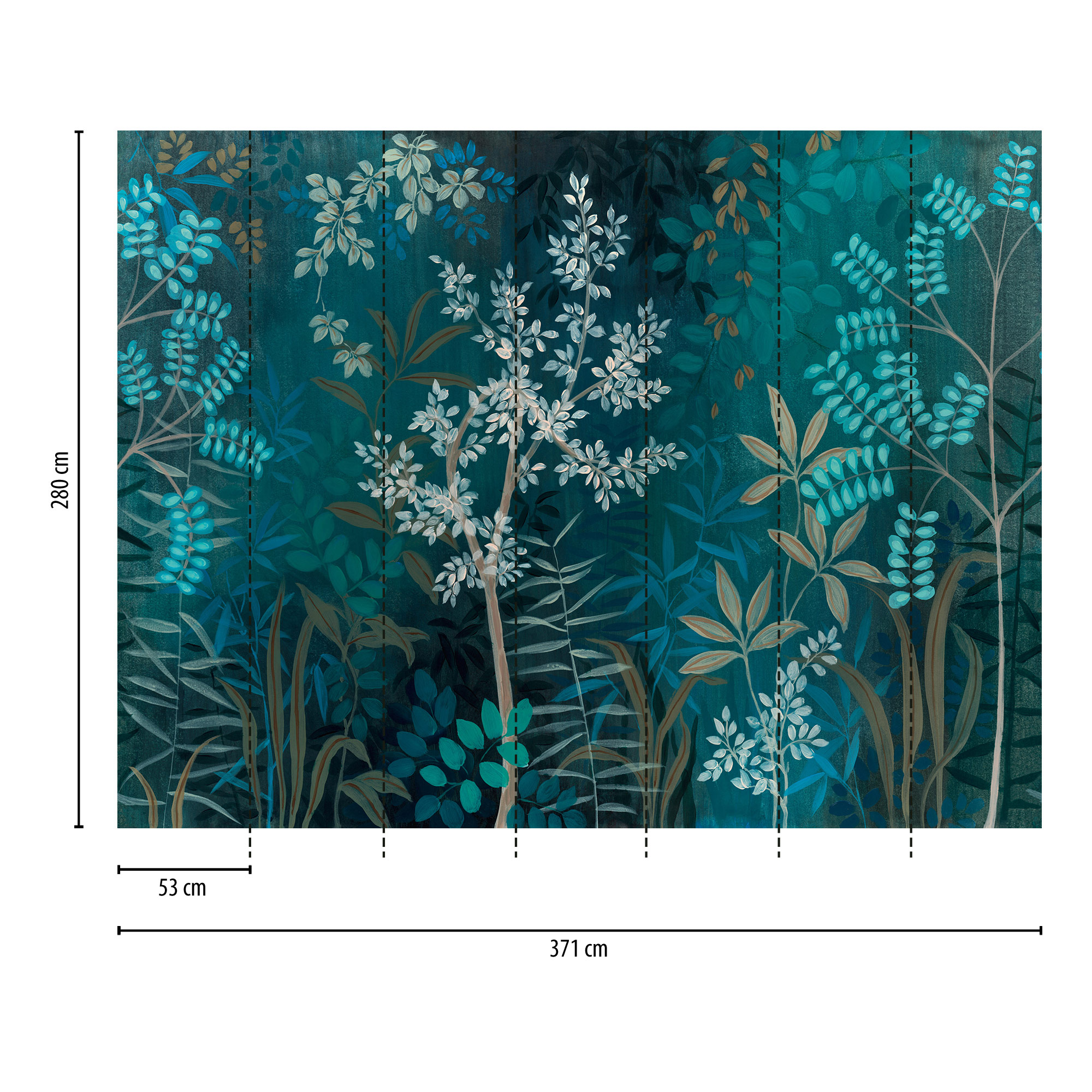 AS Fototapete The Wall 4 Tropisch Blau 396141