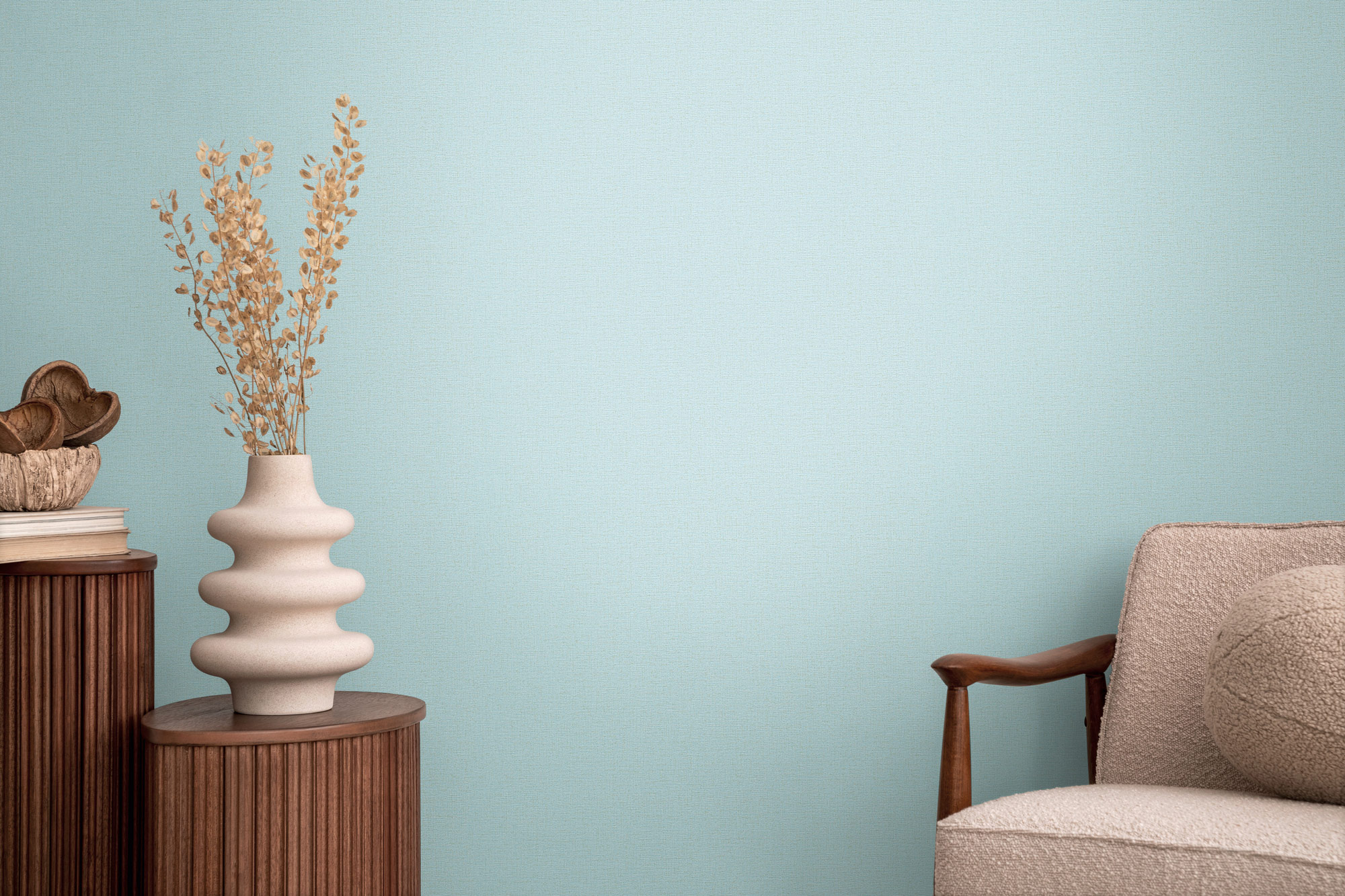 AS Vliestapete CosmoLiving Uni Blau 790654