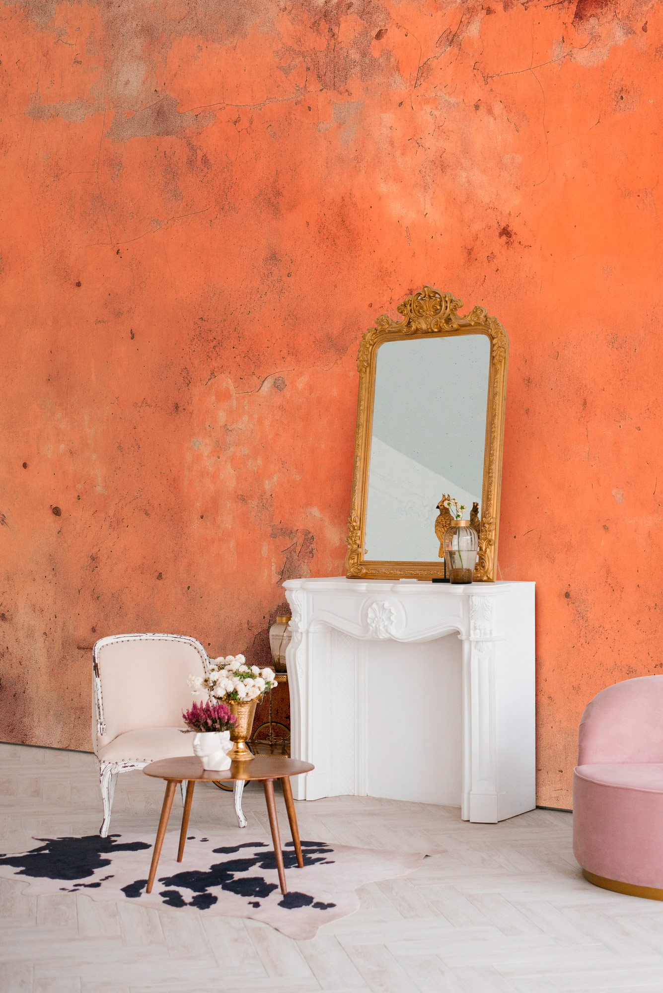 AS Fototapete Walls by Patel 5 Betonoptik Orange DD134573