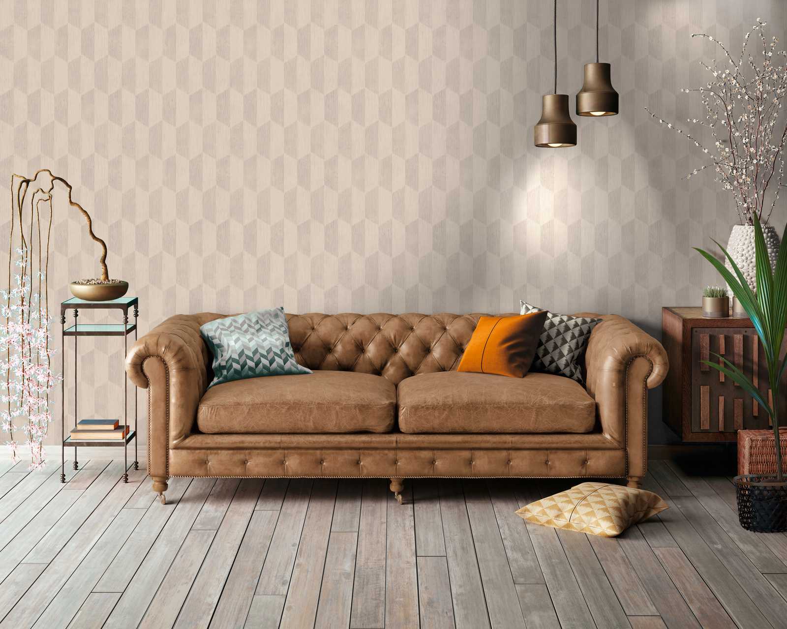 AS Creation Vliestapete Geo Effect beige 385922