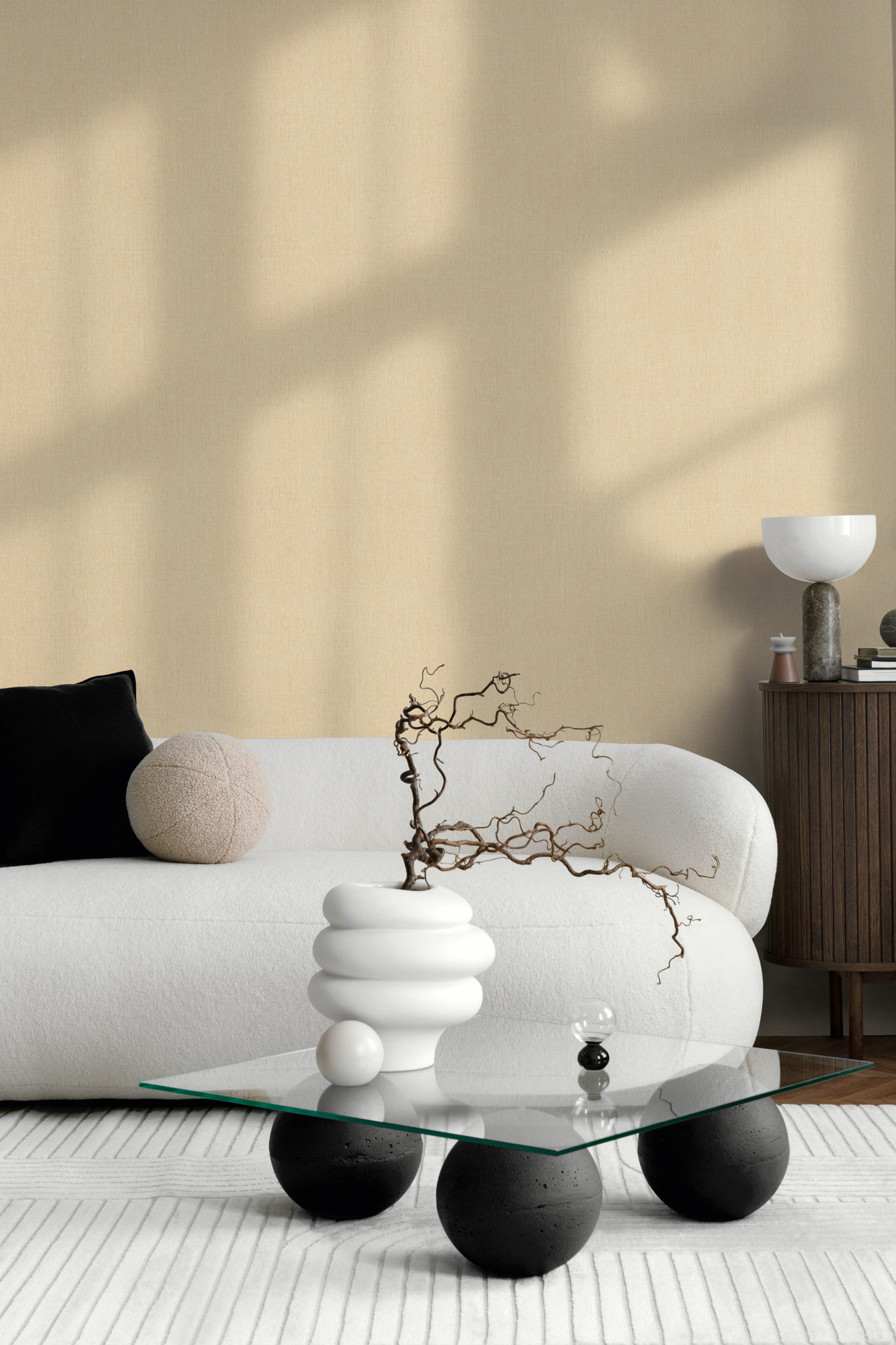 Livingwalls Vliestapete Stories of Life Uni Beige 396512