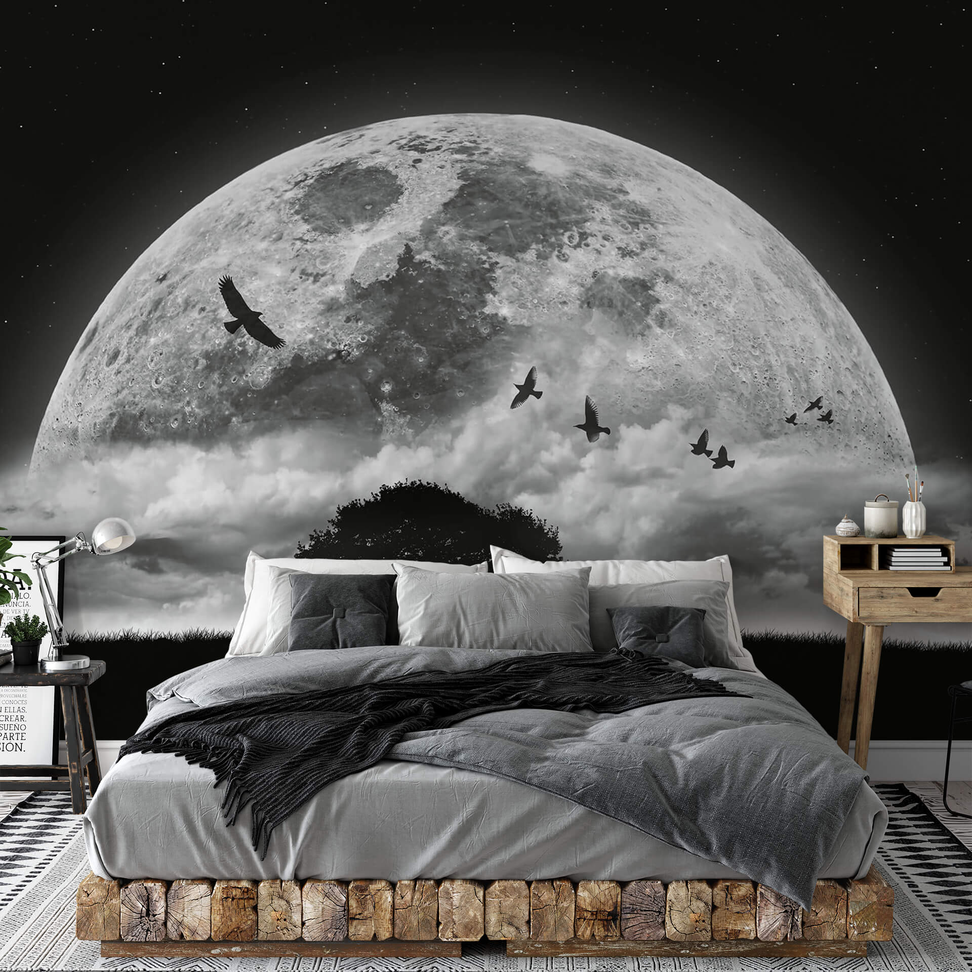 AS Fototapete Designwalls 2.0 Moon and Birds DD119044