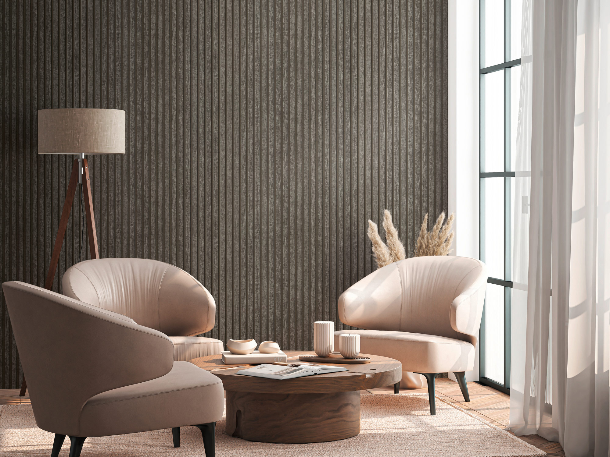 AS Vliestapete Holzpaneele Profi 2024 Dunkelgrau 790416