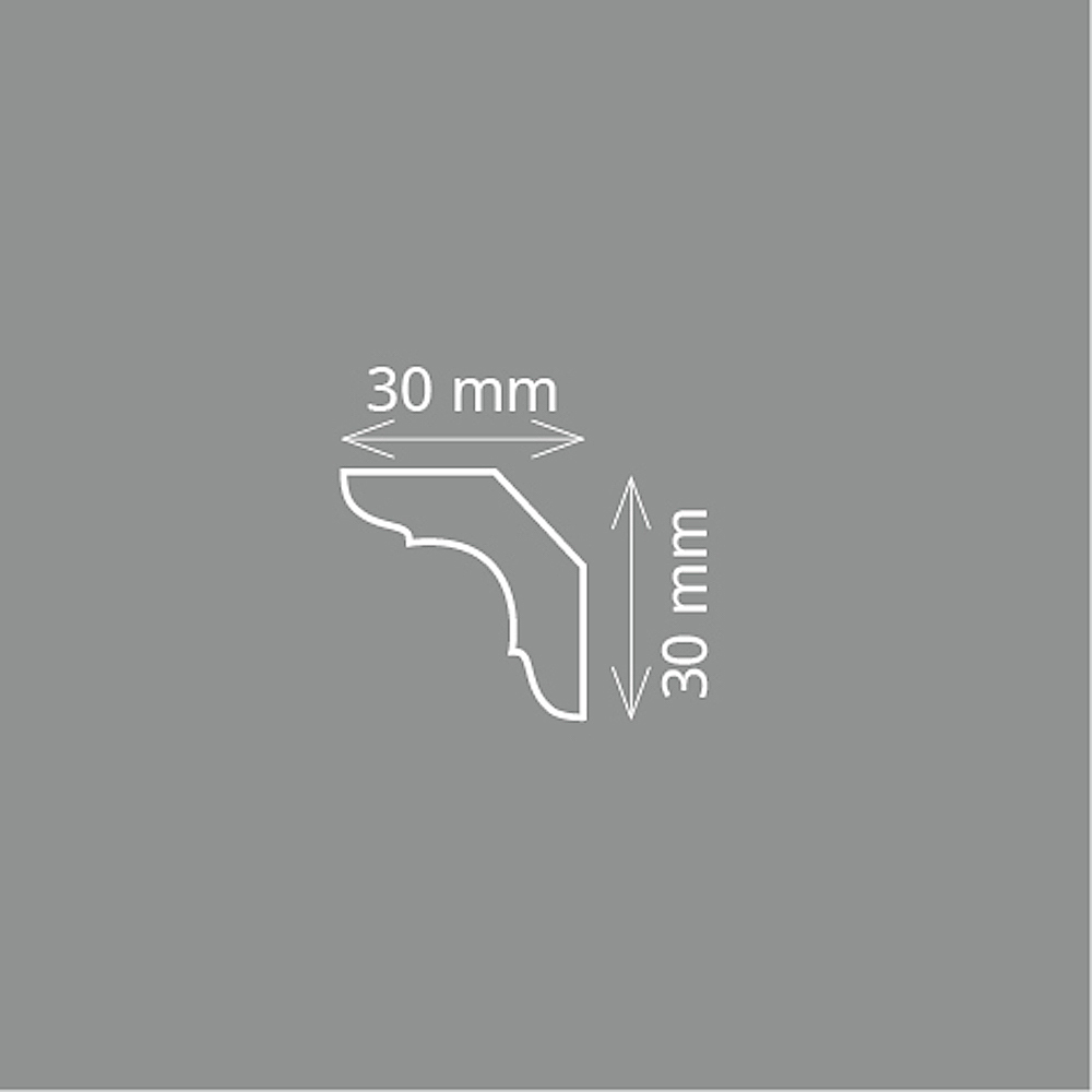 Homestar Stuckleiste Styropor Zierleiste C 40  | weiss