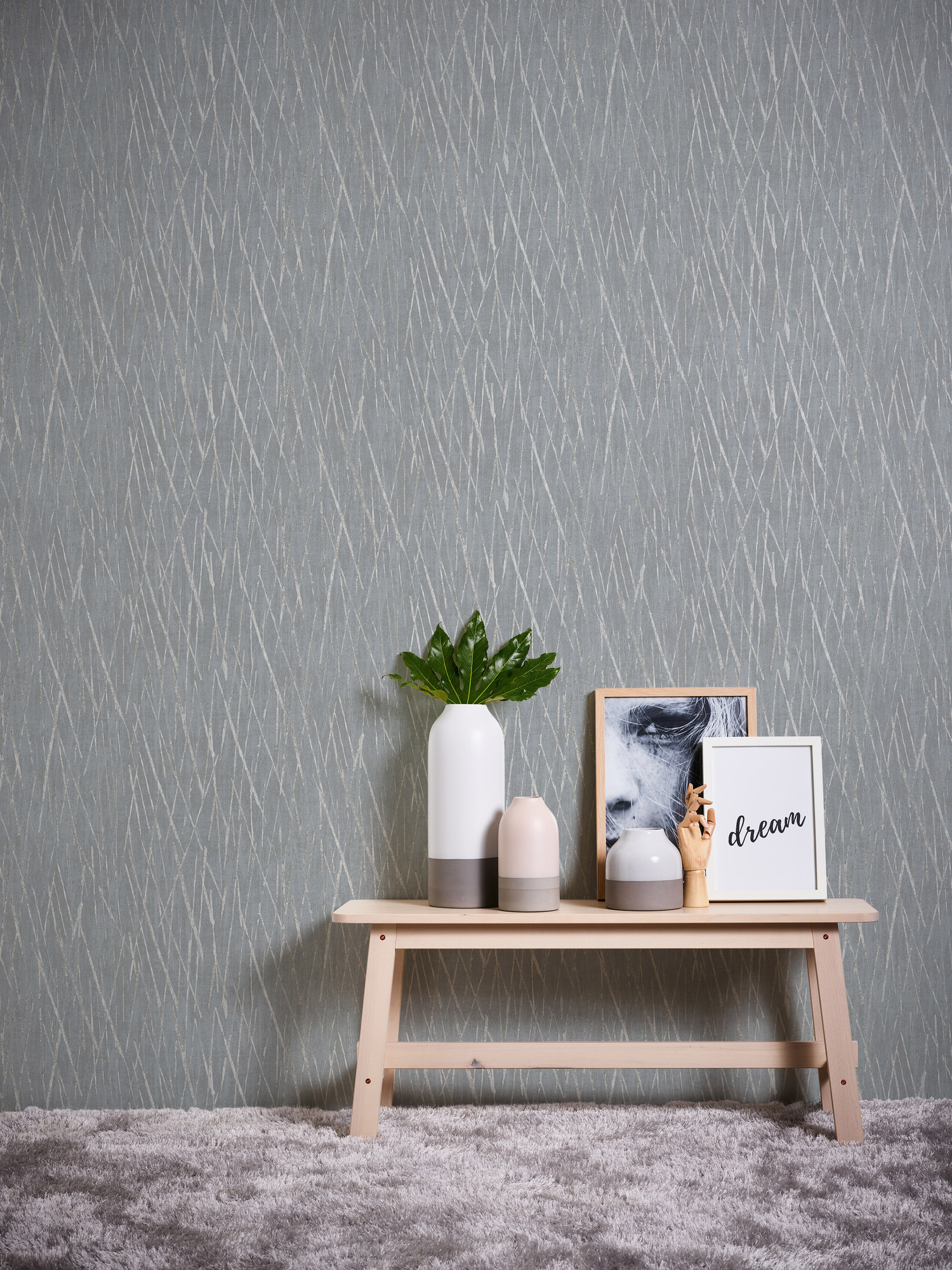 AS Vliestapete #Hygge Strukturtapete Grau 385981
