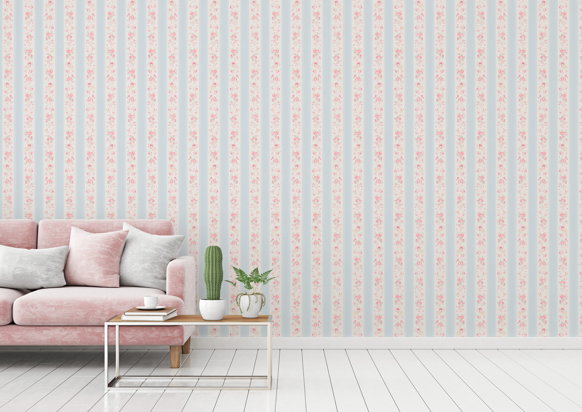 AS Vliestapete Maison Charme Floral blau 390691