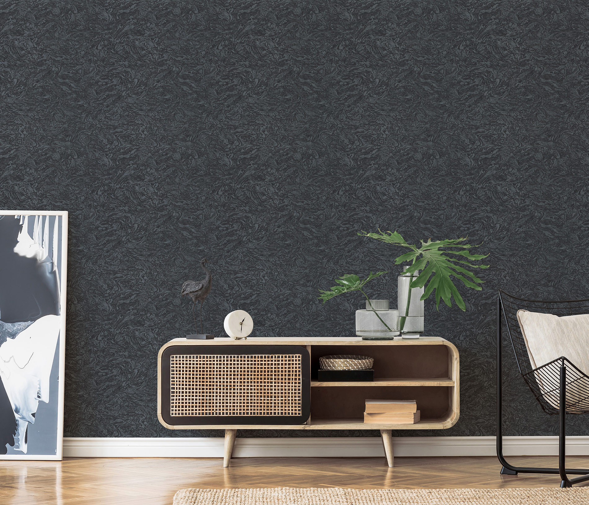 Erismann Vliestapete Elle 3 schwarz 1033015