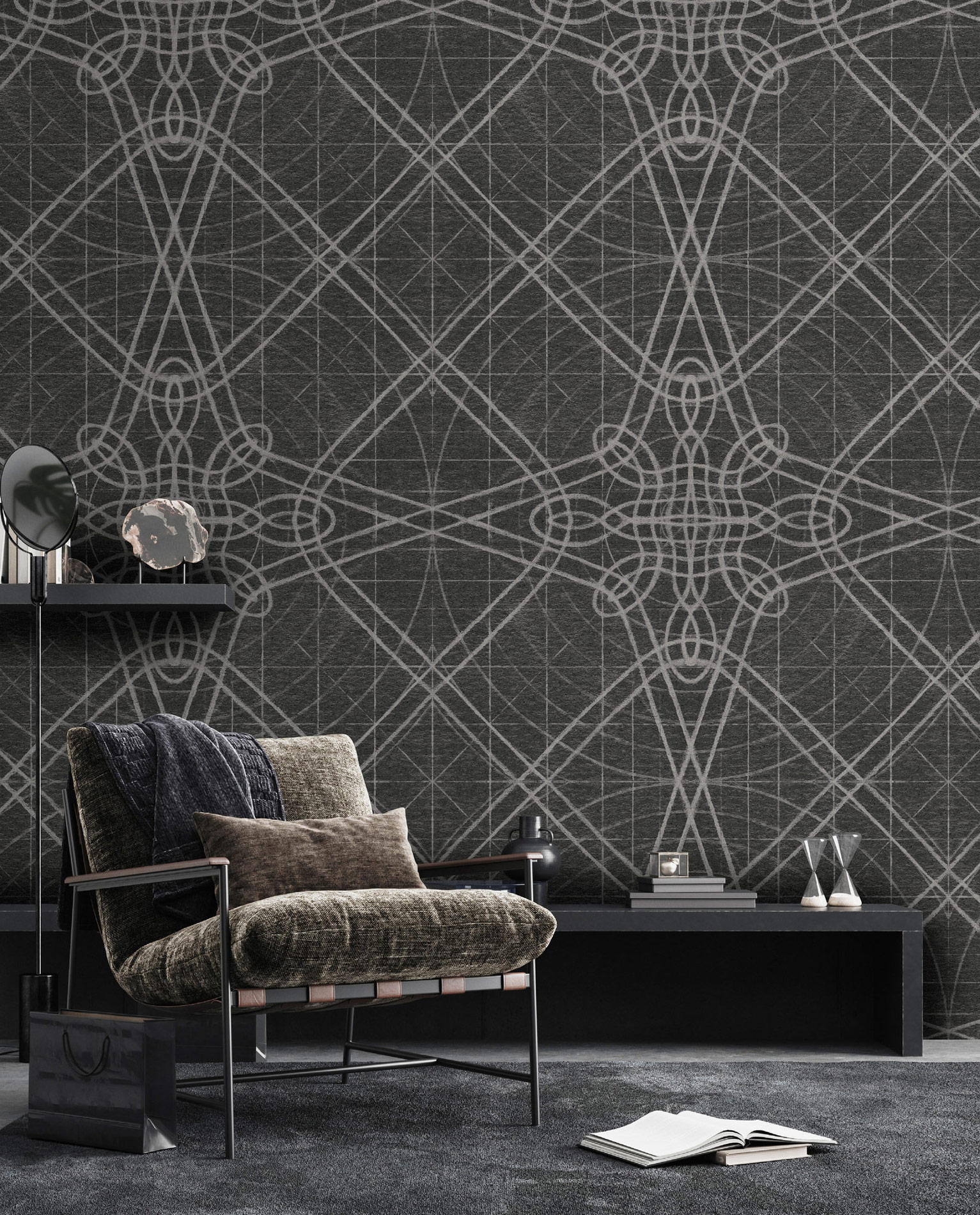 AS Fototapete Walls by Patel 5 Linien Anthrazit DD134453