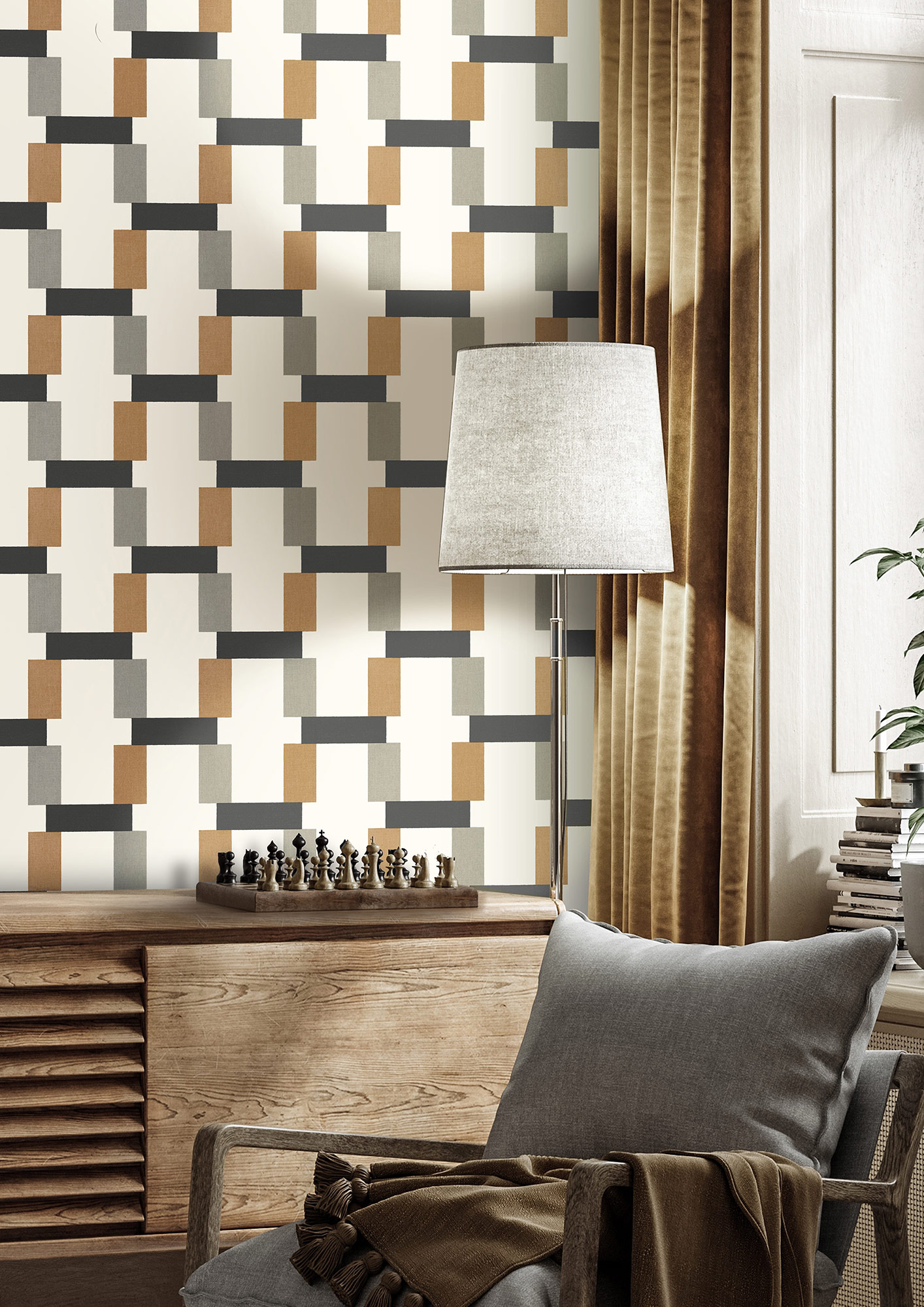 Rasch Vliestapete Symphony Orange-Braunorange 868814