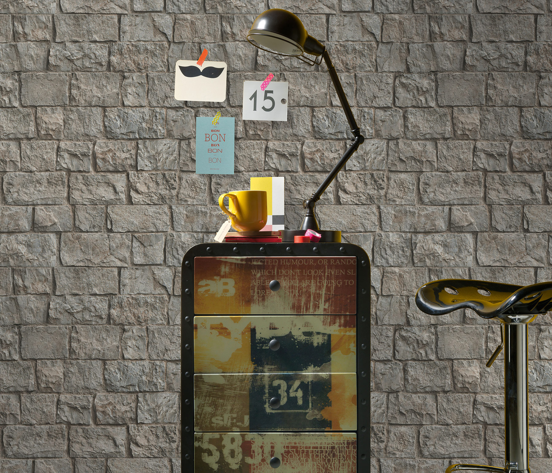 Erismann Vliestapete Steinoptik beige 1039402