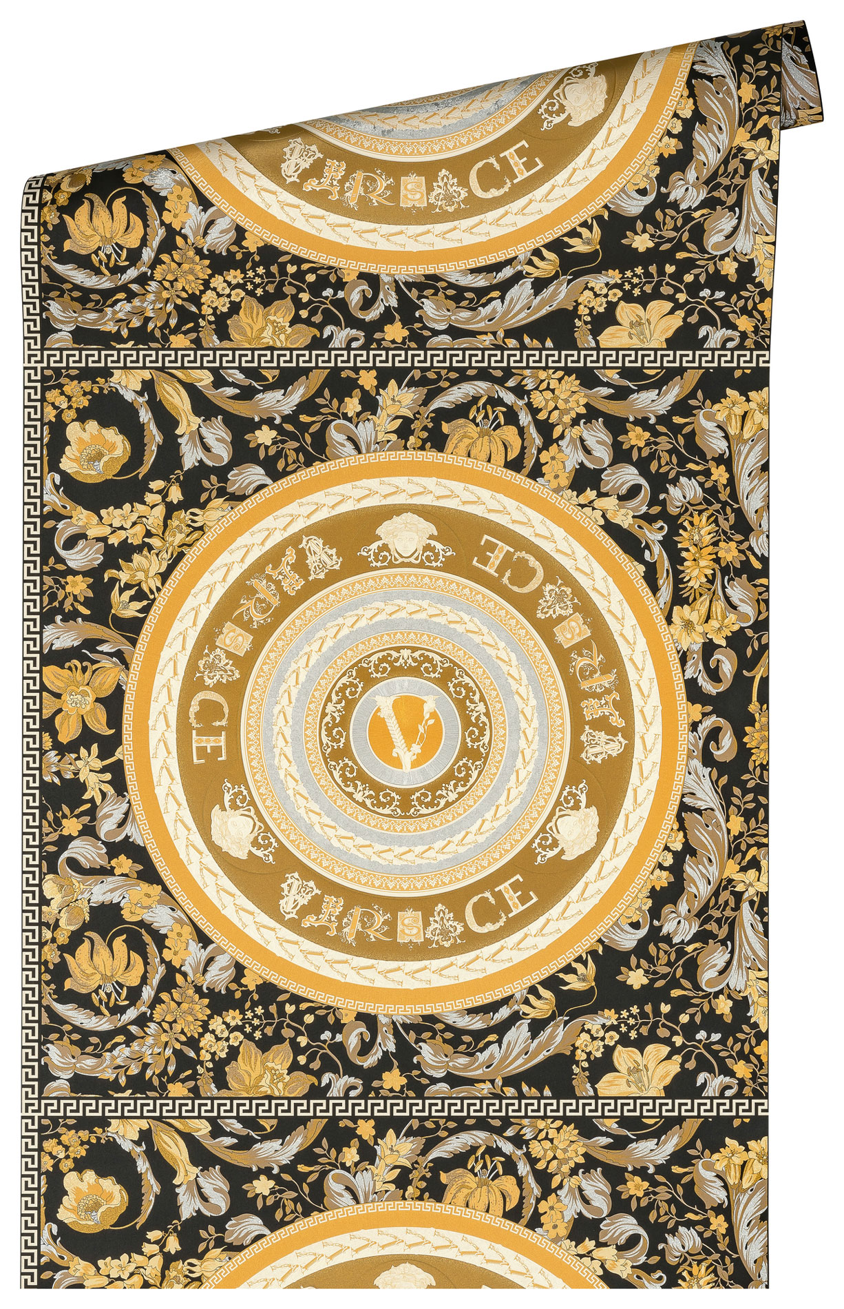 AS Vliestapete Versace 5 Florale Tapete Gold 387055