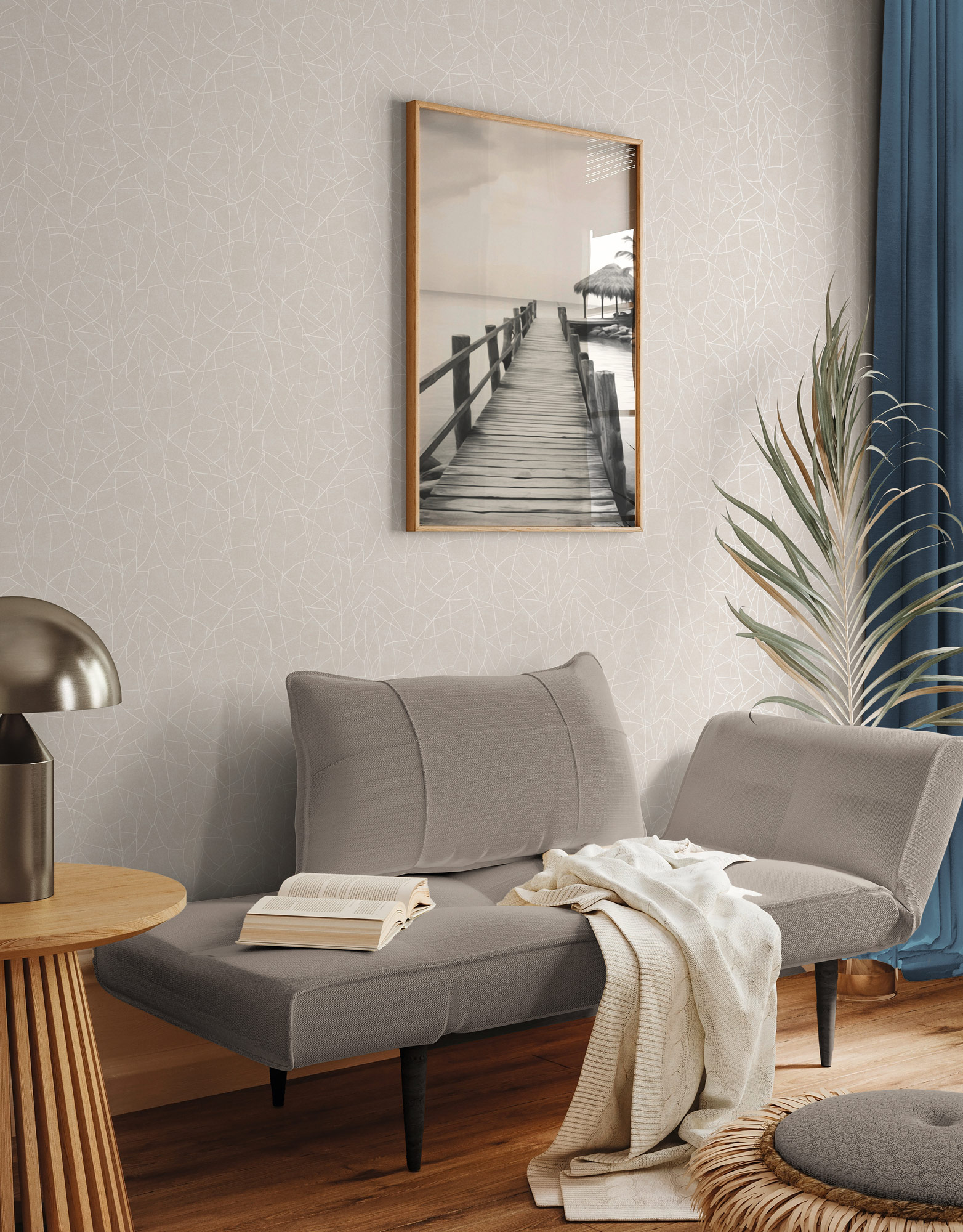 AS Vliestapete French Affair Struktur Grau 399341