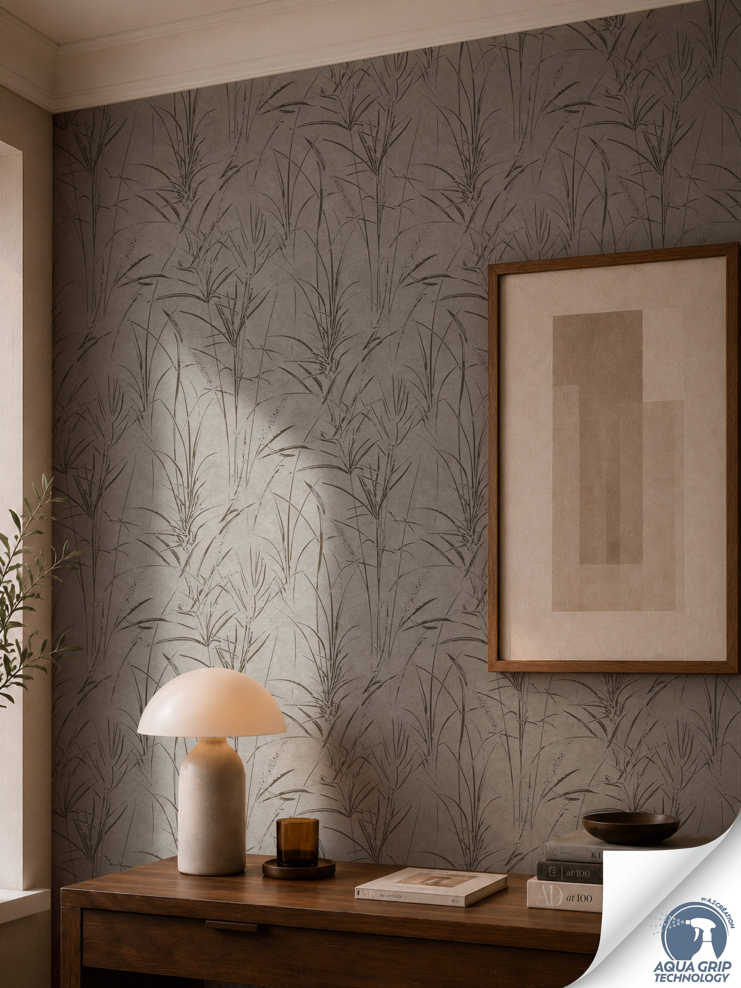 AS Vliestapete Cosiness Designdrop 2 Floral Grau 792824