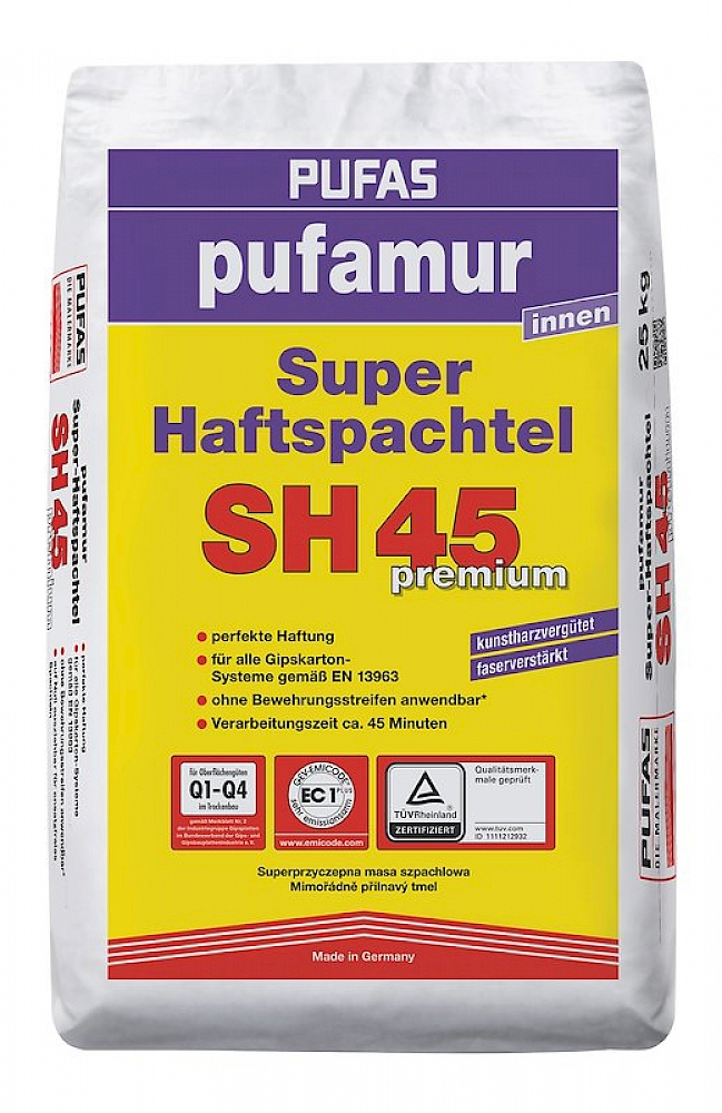 PUFAS pufamur Super-Haftspachtel SH 45 premium | 25 kg