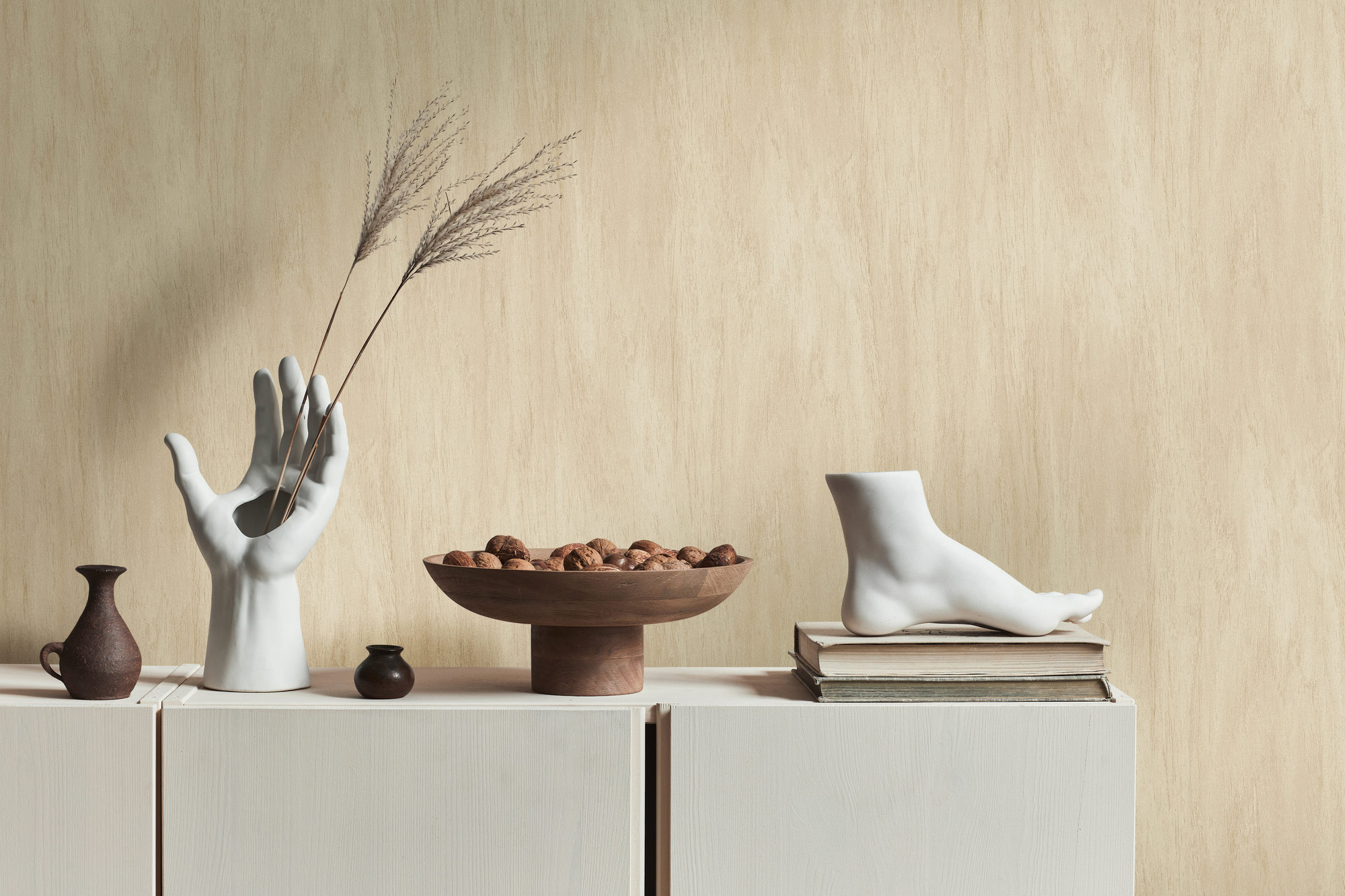 AS Vliestapete French Affair Holz Creme 398011