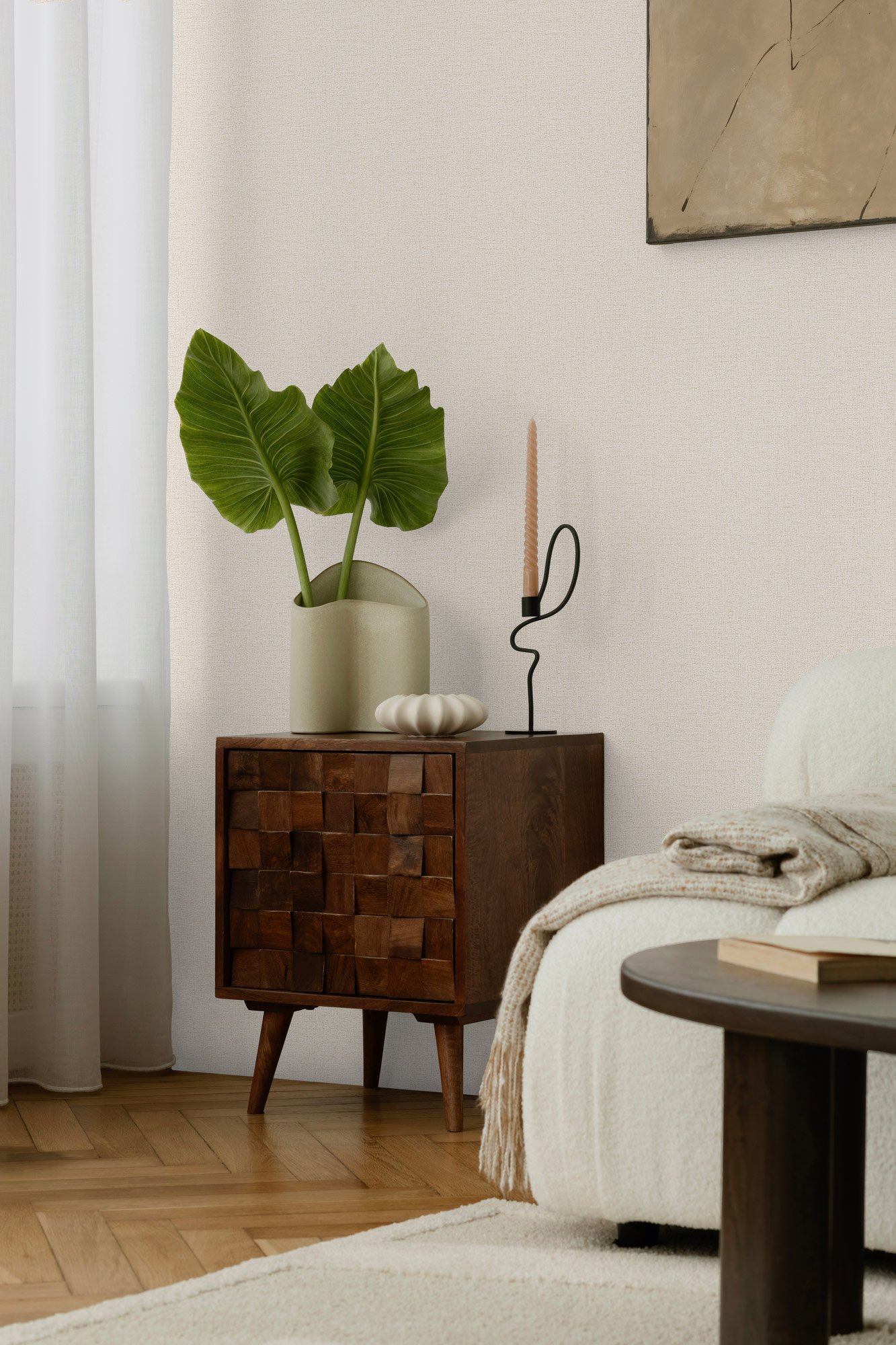 AS Vliestapete CosmoLiving Uni Grau 790657